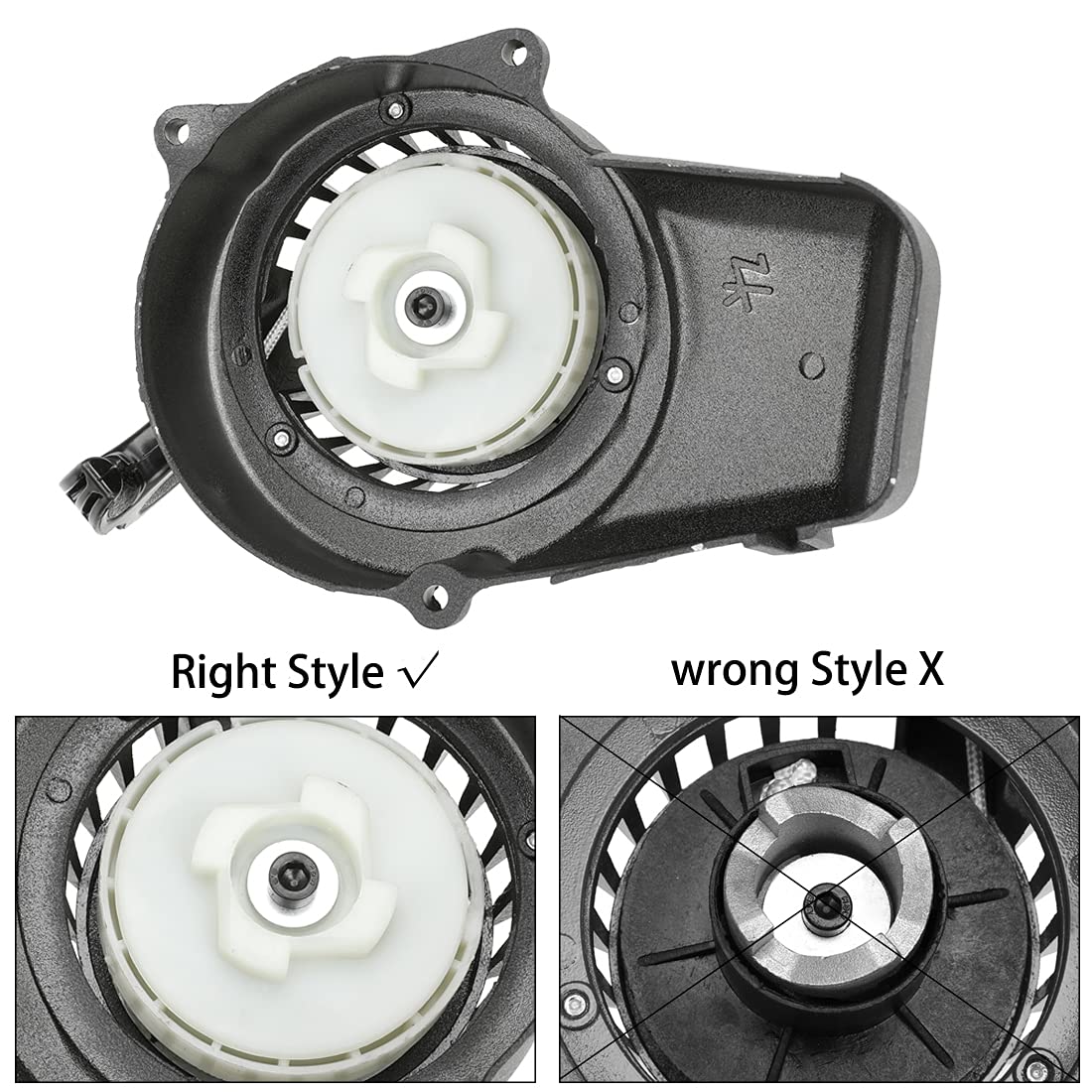 Fvrito Alloy Easy Pull Recoil Start Starter Ignition Coil For 2 Stroke Engine 47Cc 49Cc 50Cc Syx Taotao Coolster Ssr Mototec Chi