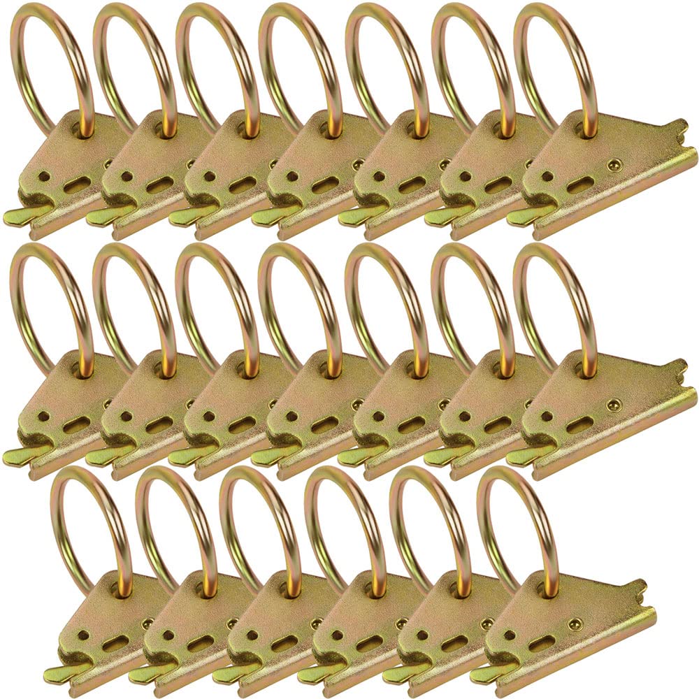 Heavy Duty E Track O Rings Tie Down Anchors E-Track Tie-Down Rail System Accessories(20 Pack)