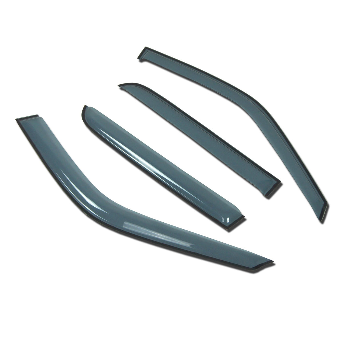 Tuningpros Outside Mount Window Vent Visors Rain Guards Compatible With Ford F-150 Supercrew/Crew Cab 2001-2003 | Side Window Wi