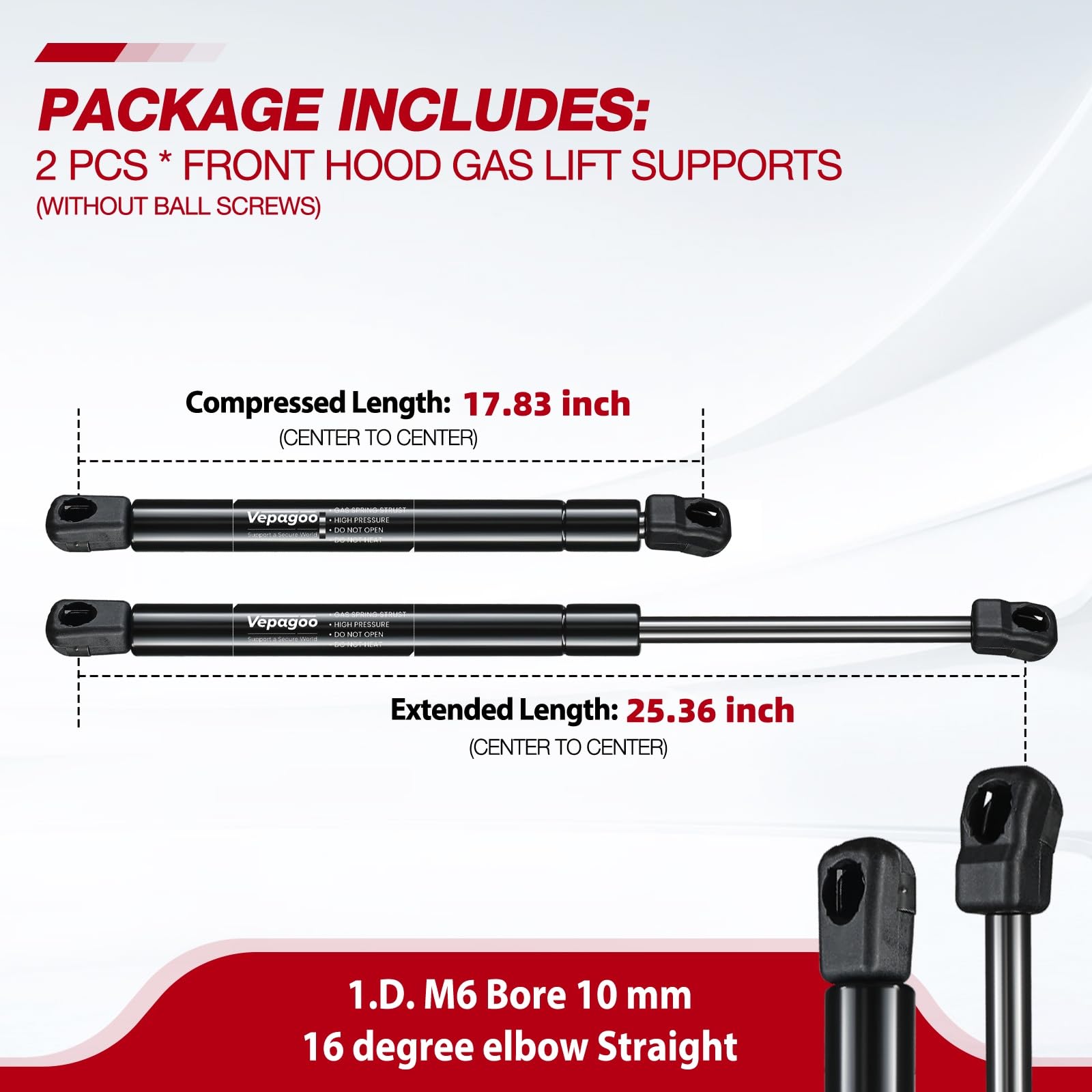 Vepagoo 4373 Rear Hatch Liftgate Tailgate Struts Compatible With 2003-2007 Honda Pilot Base/Ex/Ex-L/Lx/Se-L/Special Edition/Valu