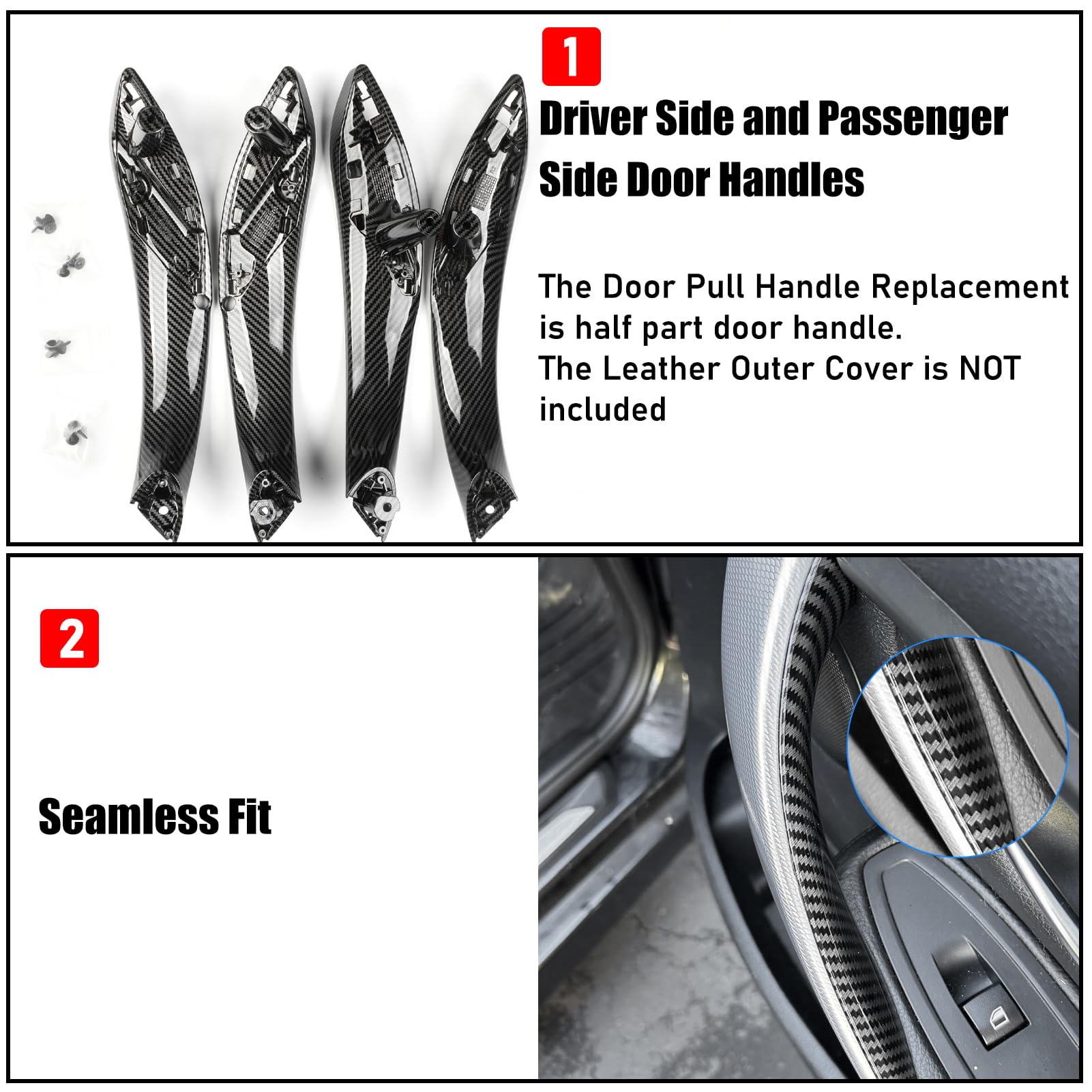 Jaronx Compatible With Bmw Door Handles Replacement For 320I,325I,328I,330I,335I,340I F30/F31/F80 M3, 4Pcs Driver Side And Passe