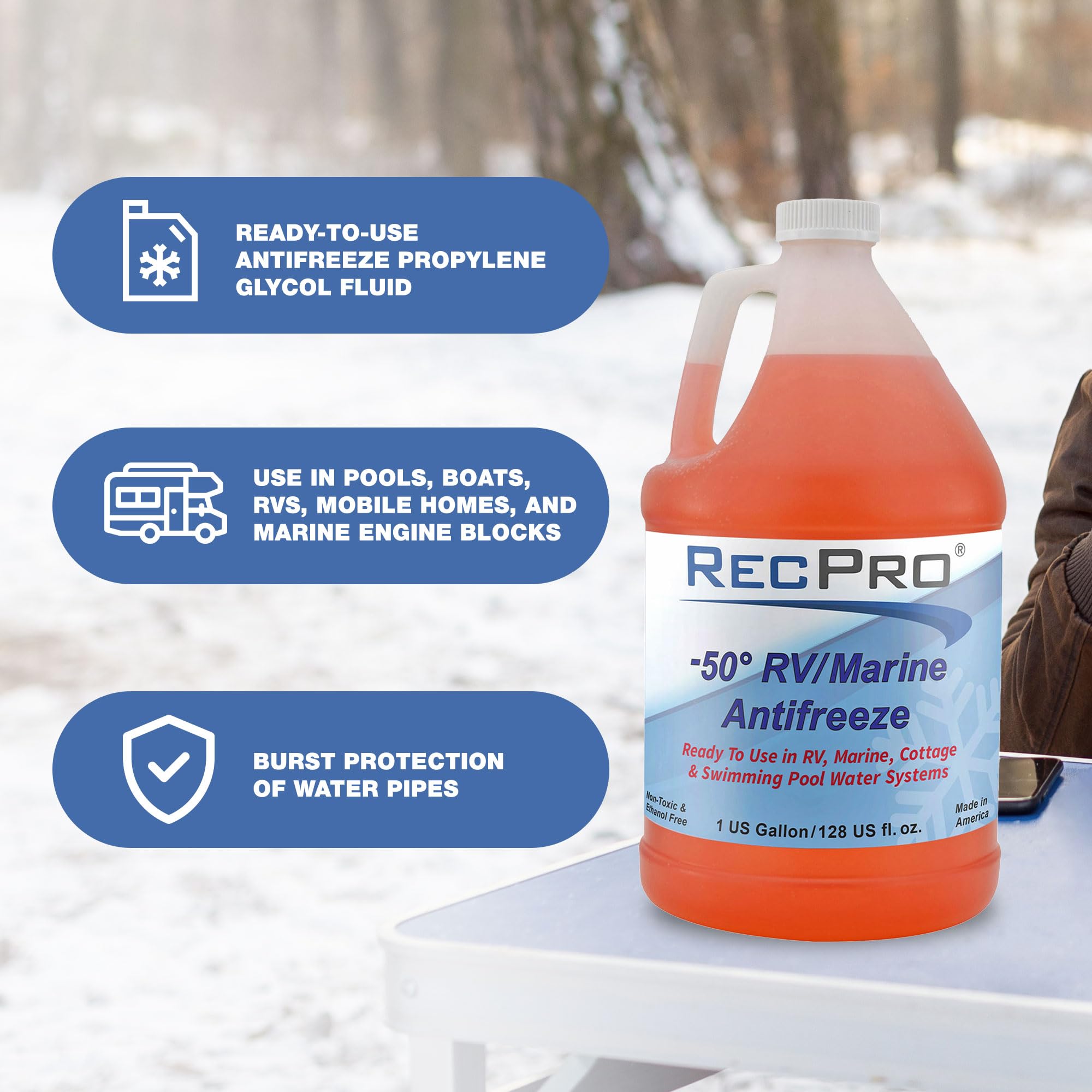 Recpro Rv Antifreeze -50F Protection Non-Toxic (4 Pack)