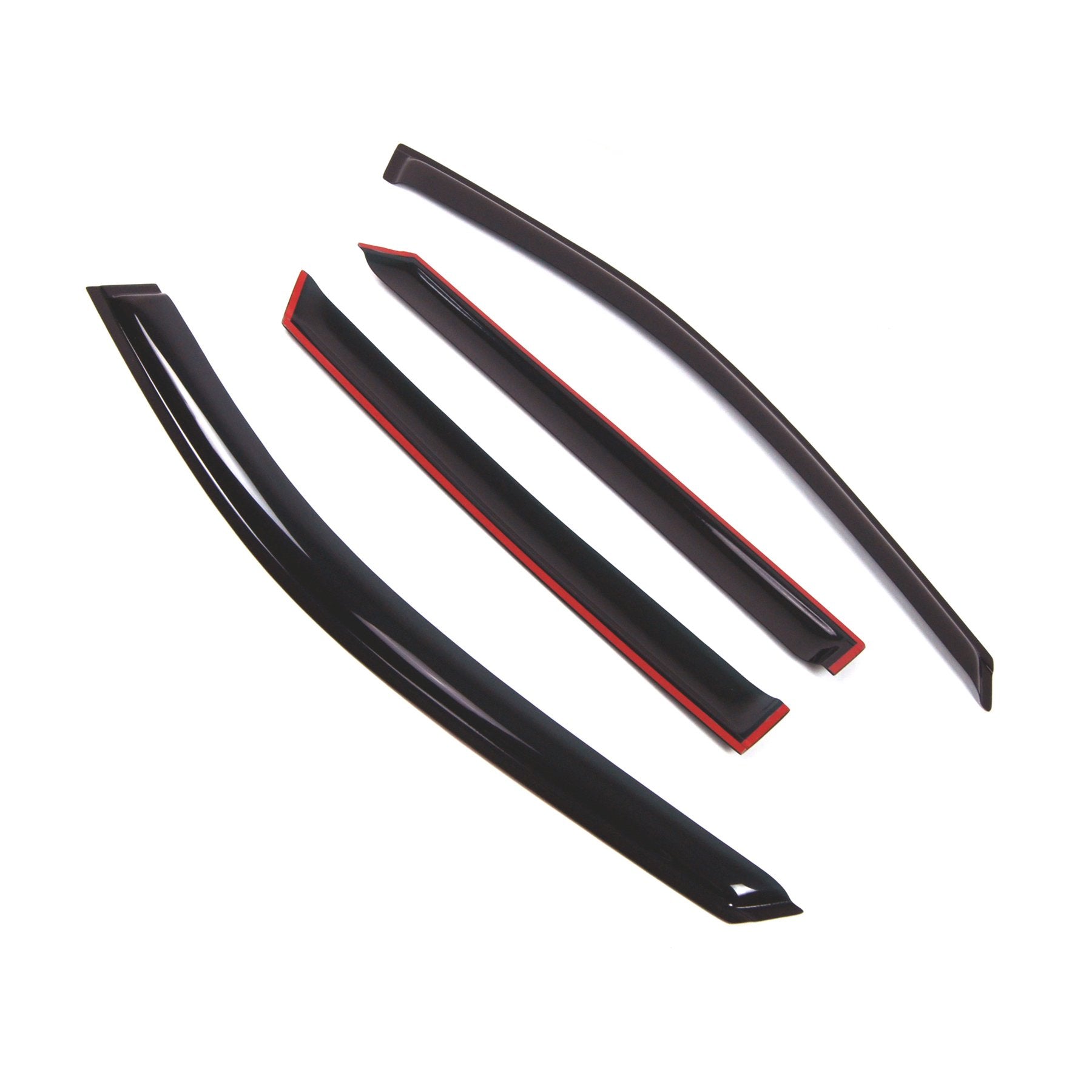 Tuningpros Window Visor Compatible With 2013-2016 Hyundai Santa Fe, Dgwv2-642 Outside Mount Deflector Rain Guard Dark Smoke, 4 P