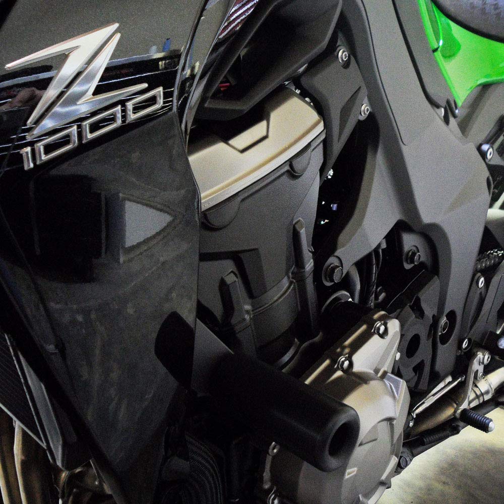 Shogun Usa Made Kawasaki Z1000 Z 1000 2014 2015 2016 Black No Cut Frame Sliders - 750-4839