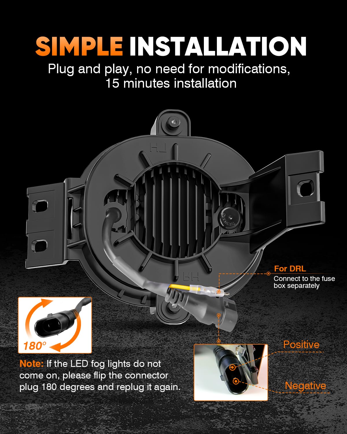 BICYACO LED Fog Light with DRL Compatible with Dodge Ram 1500 2002-2008 Dodge Ram 2500/3500 Pickup Truck 2003 2004 2005 2006 200