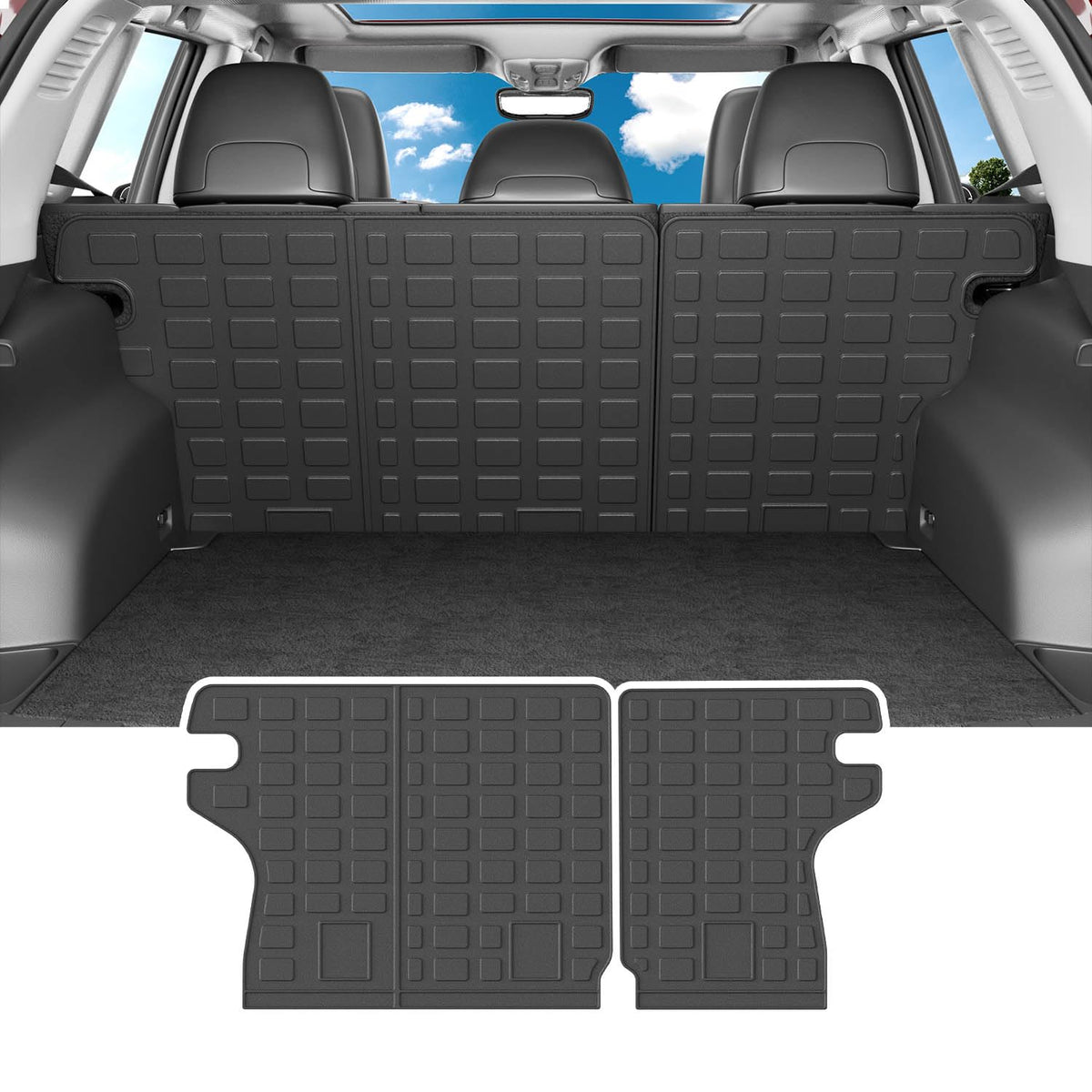 powoq Backrest Mat Compatible with 2017-2025 Jeep Compass TPE Rear Trunk Mat Back Seat Protector Replacement for 2017-2019 2020 