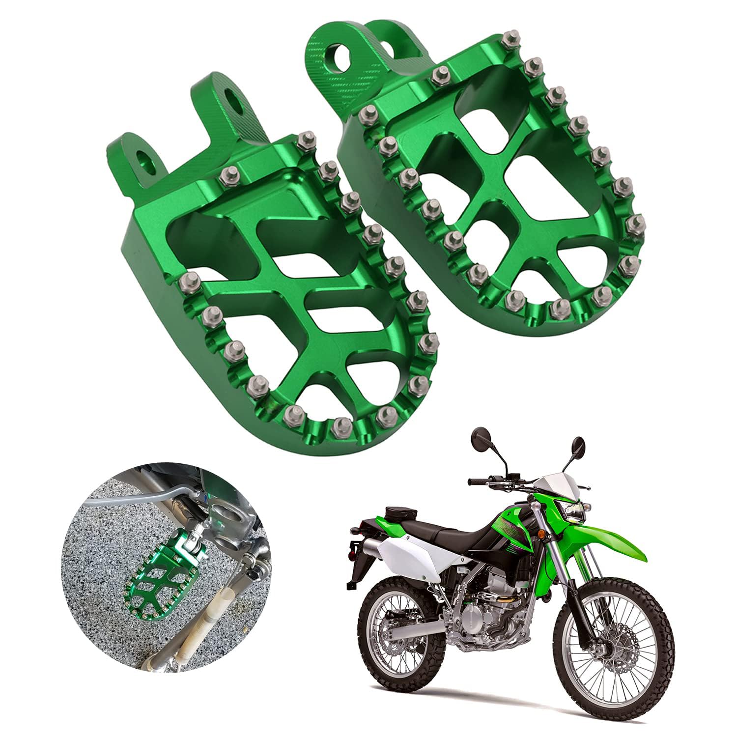 Anxin Foot Pegs Footpegs Footrests Foot Pedals Rests Cnc Mx For Klx300 Klx300R Klx300Sm 97-07 20-24 Klx250 06-20 Klx250S 09-14 K