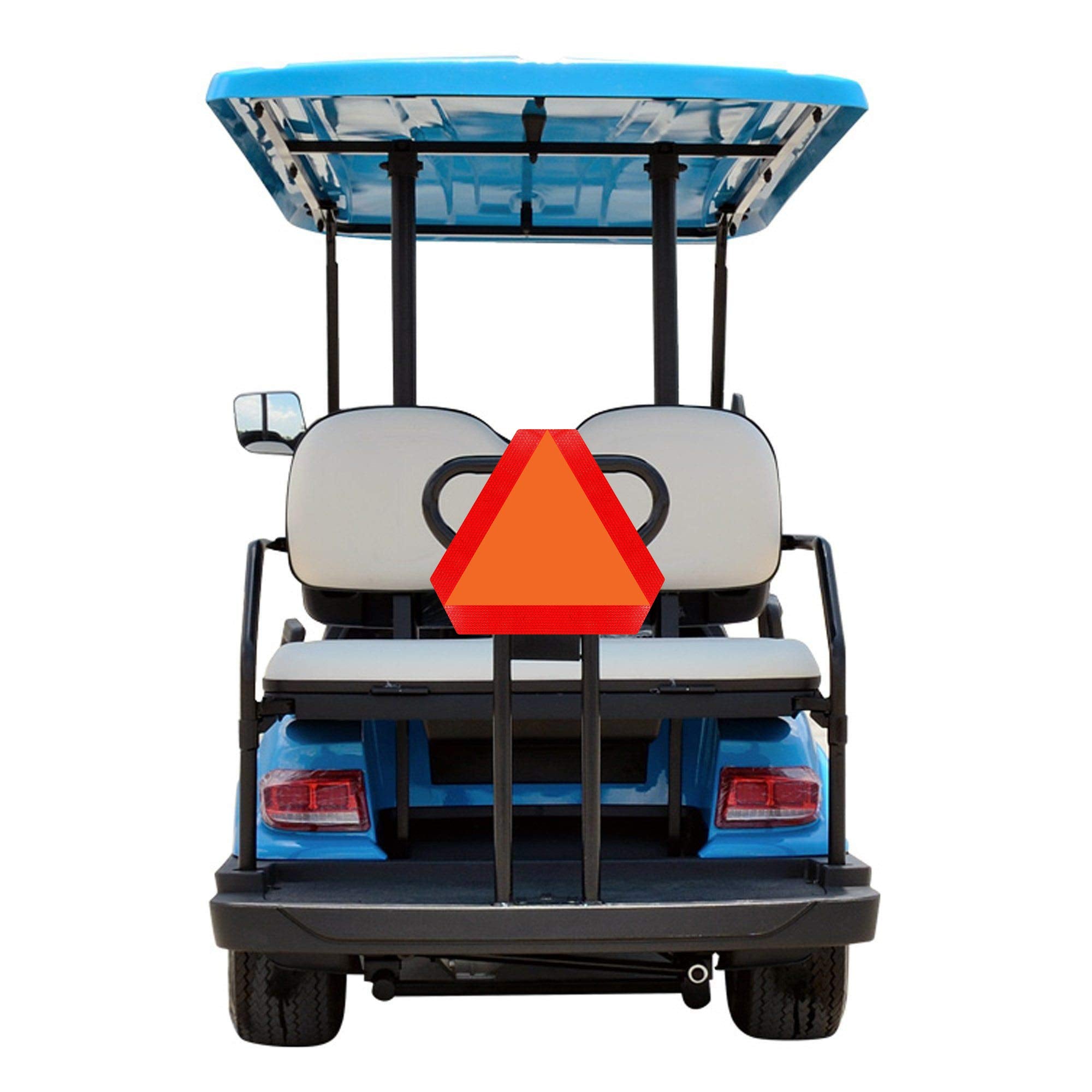 IGNIXIA Slow Moving Vehicle Sign, PVC Vinyl Decal Slow Moving Vehicle Triangle Sticker, 14   x 16    Inches Orange Base with Ref