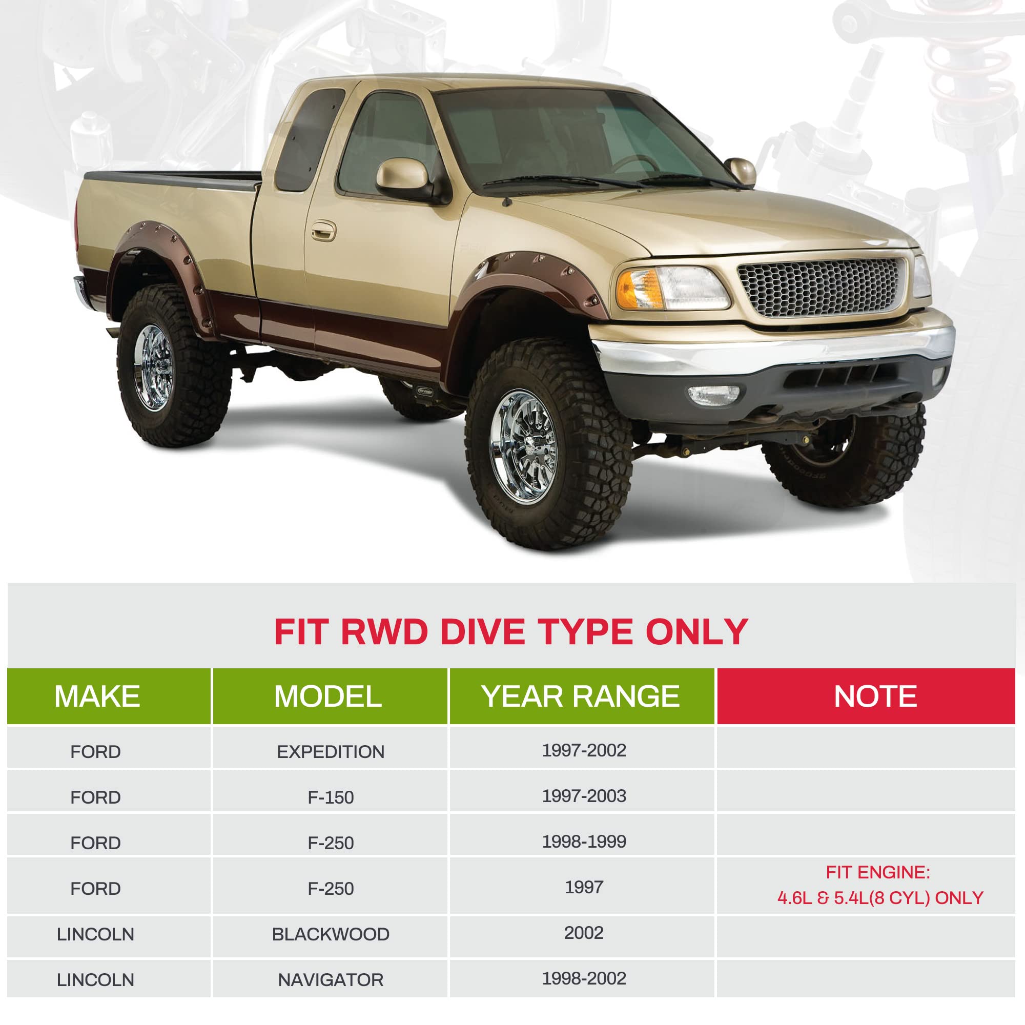 Autosaver88 -Front Upper Control Arm Kit Compatible With 1997-2002 Ford Expedition,1997-2004 F-150,1997-1999 F-250, 2002 Lincoln