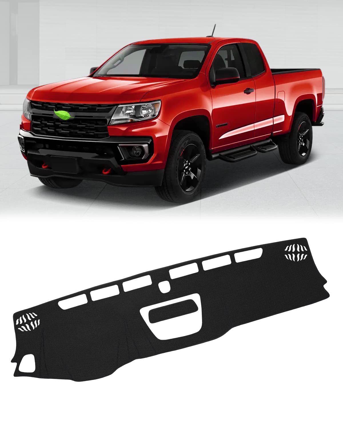 Fiilines Dash Cover Compatible With Chevrolet Colorado 2015-2022 Dashboard Mat Cover Sunshade Nonslip Mesh Protector No Glare