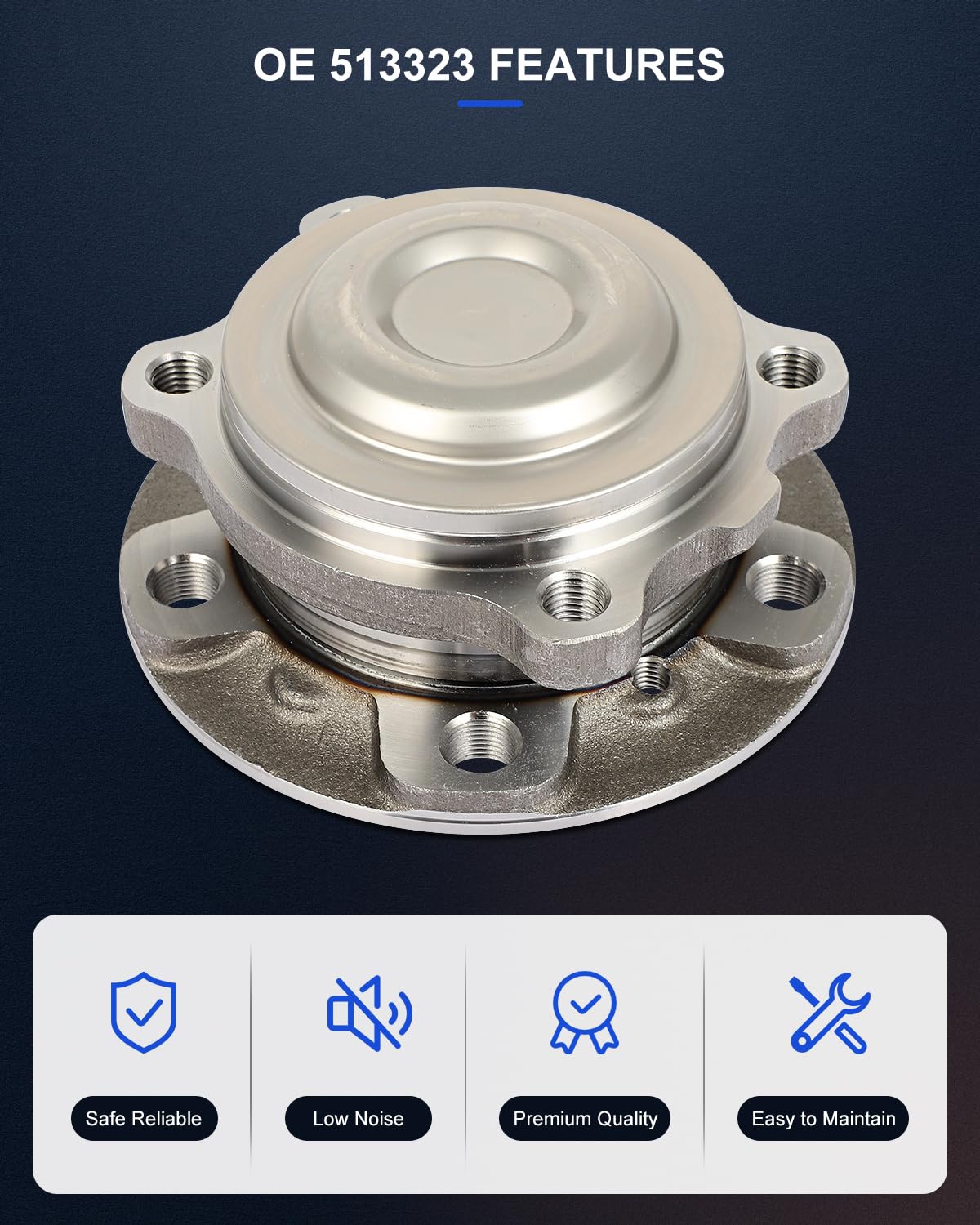 ECCPP Front Left Right Wheel Hub Bearing Assembly Fits for BMW 528i F10 2012-2014;for BMW 535d F10 2014;for BMW 535i F10 2011-20