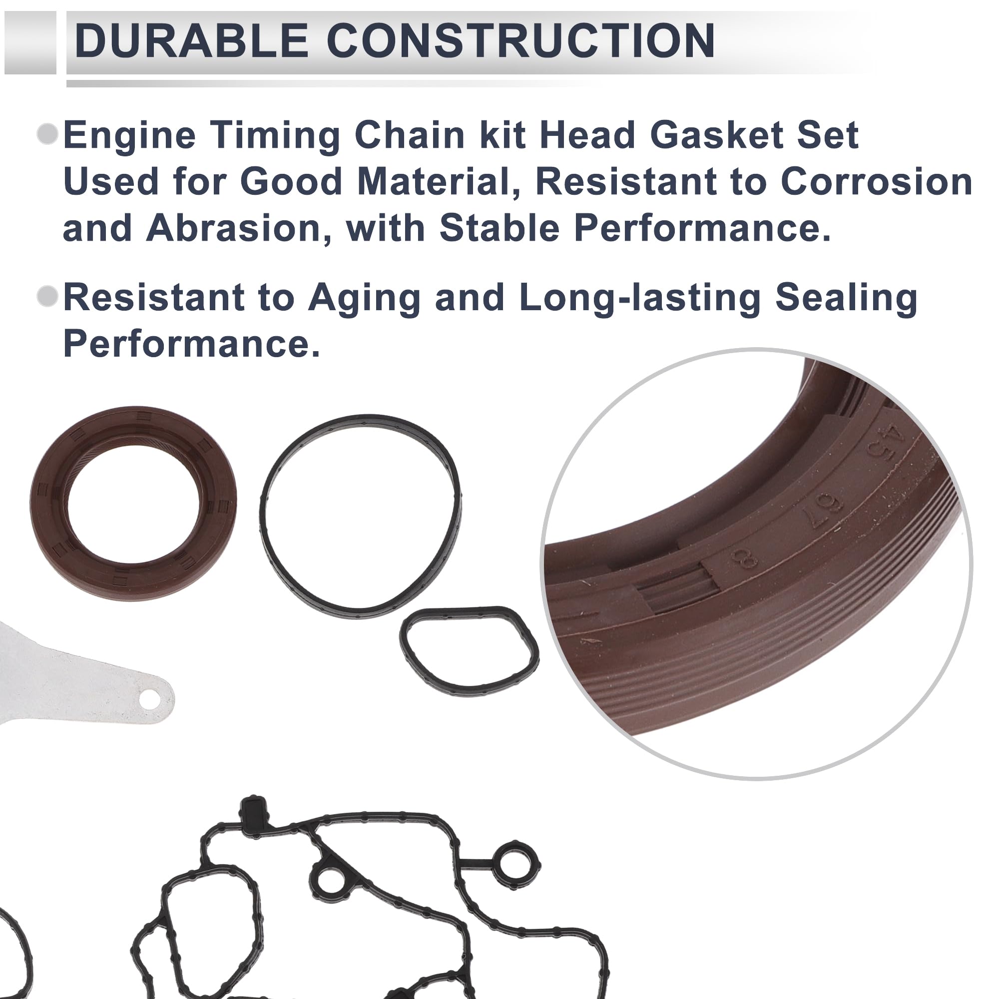 RATCHROLL Engine Timing Cover Gasket Set for Dodge Challenger 2011-2016 3.6L 3.2L Long-lasting Sealing Chain Case Cover Gasket R