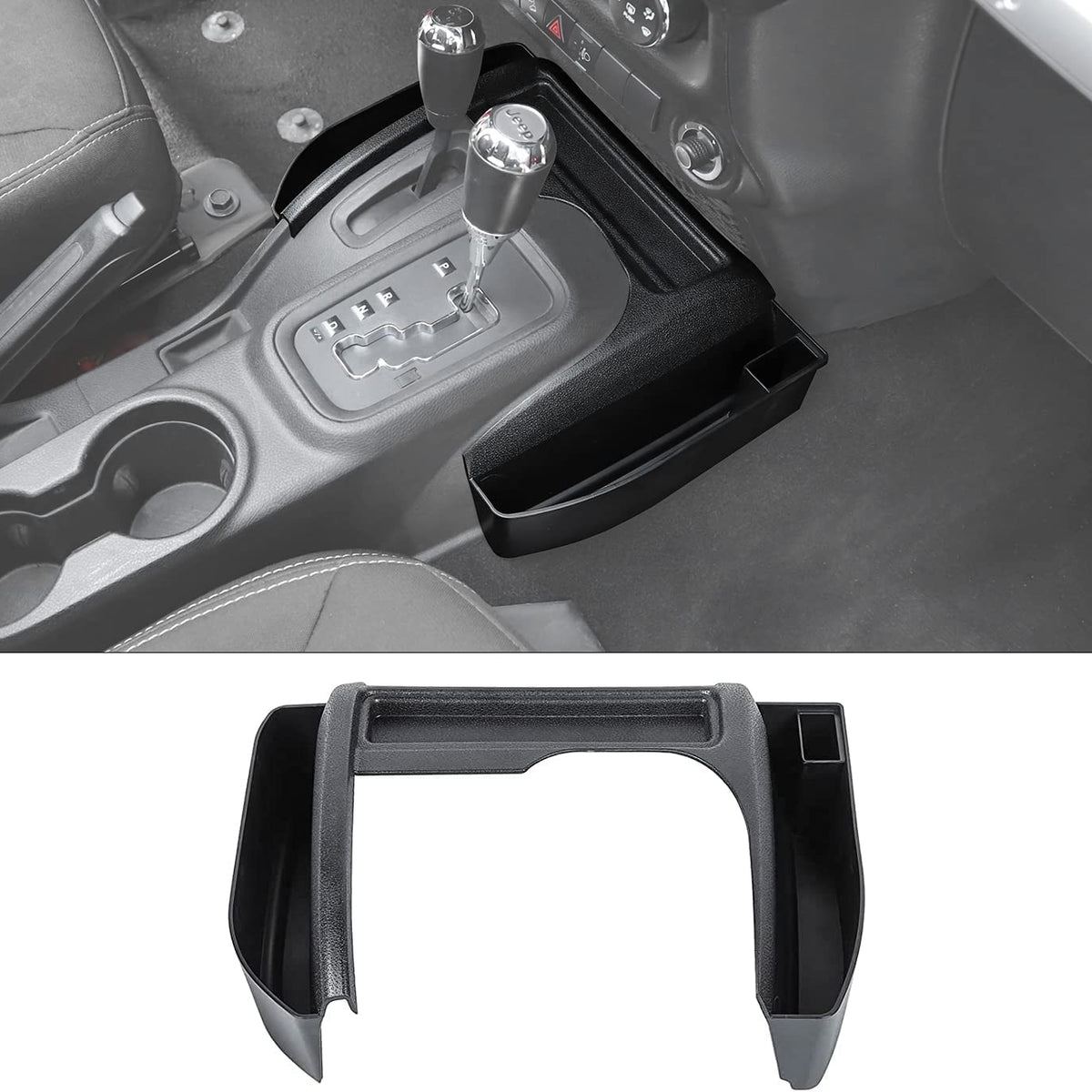 Jwwy Gear Shift Shifter Storage Box Gear Tray Coin Storage Box For Jeep Wrangler WBCARB09FJD8RKR