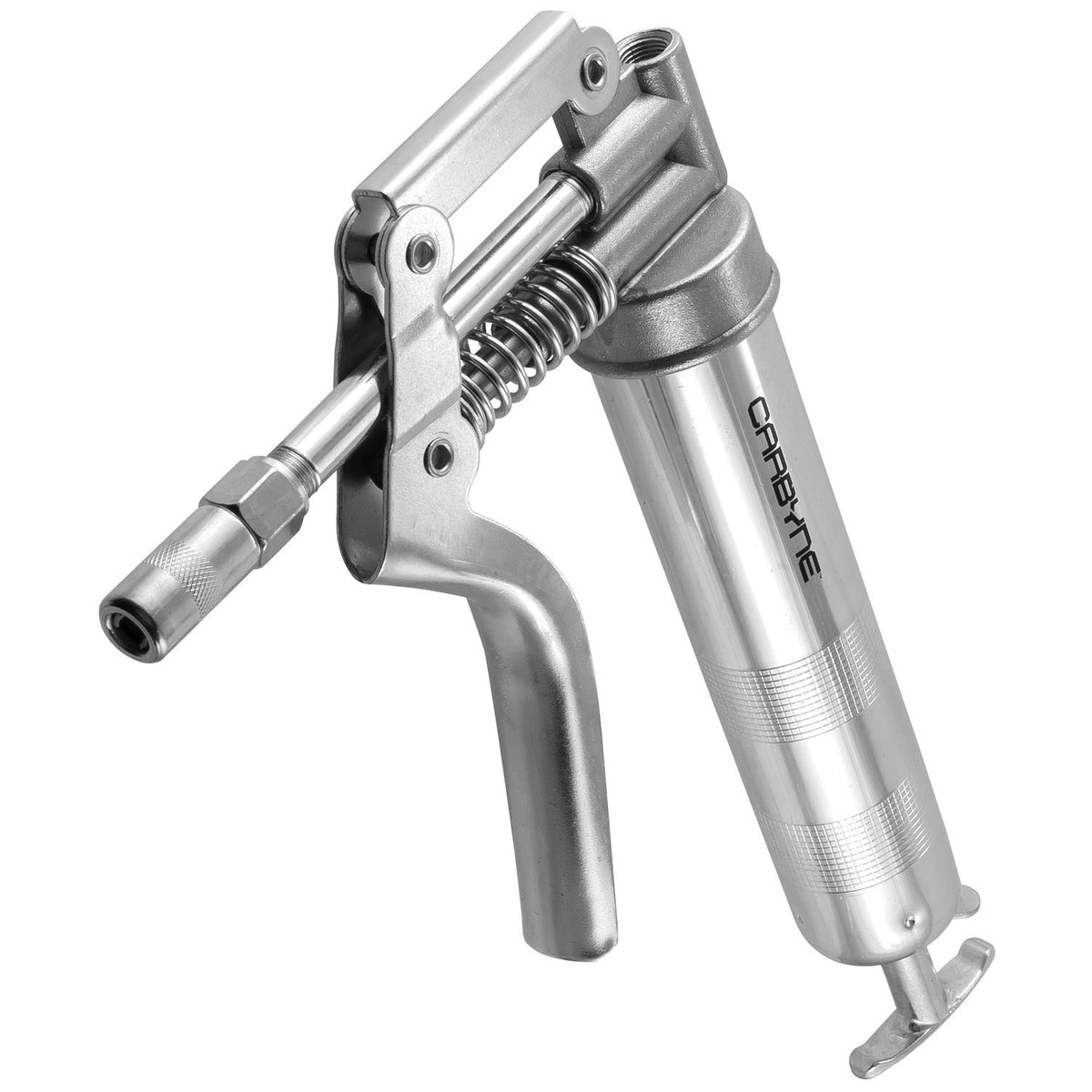 Carbyne Pistol Grip Mini Grease Gun, 3000 Psi, Heavy Duty Professional Quality, Knurled Steel Barrel. 12 Inch Heavy Duty Reinfor