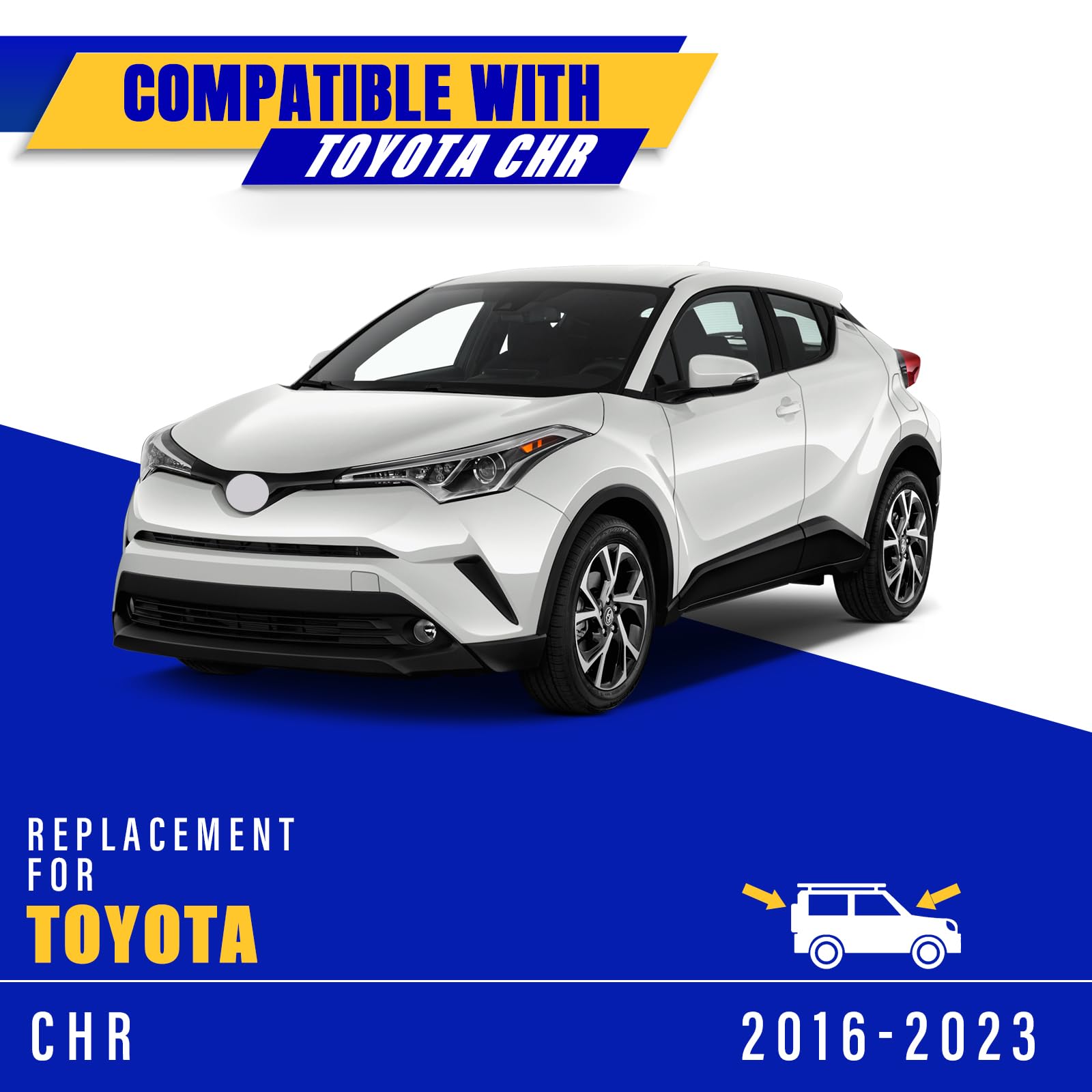 3 Wipers Replacement For 2016-2021 2022 2023 Toyota Chr, Windshield Wiper Blades Original Equipment Replacement - 26''/16''/14''