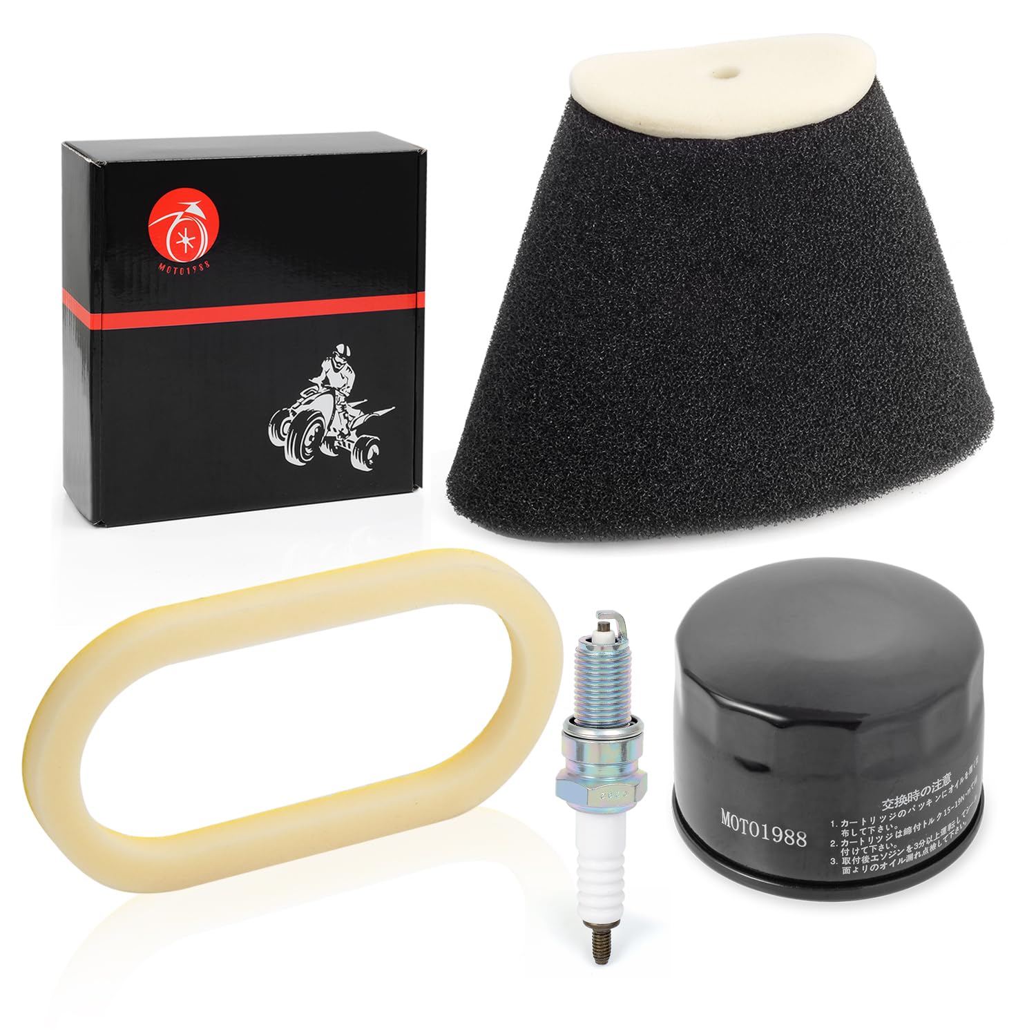 Air Filter Foam And Oil Filter + Spark Plug 2001 2002 2003 2004 2005 For Yamaha Raptor 660 660R Yfm660R