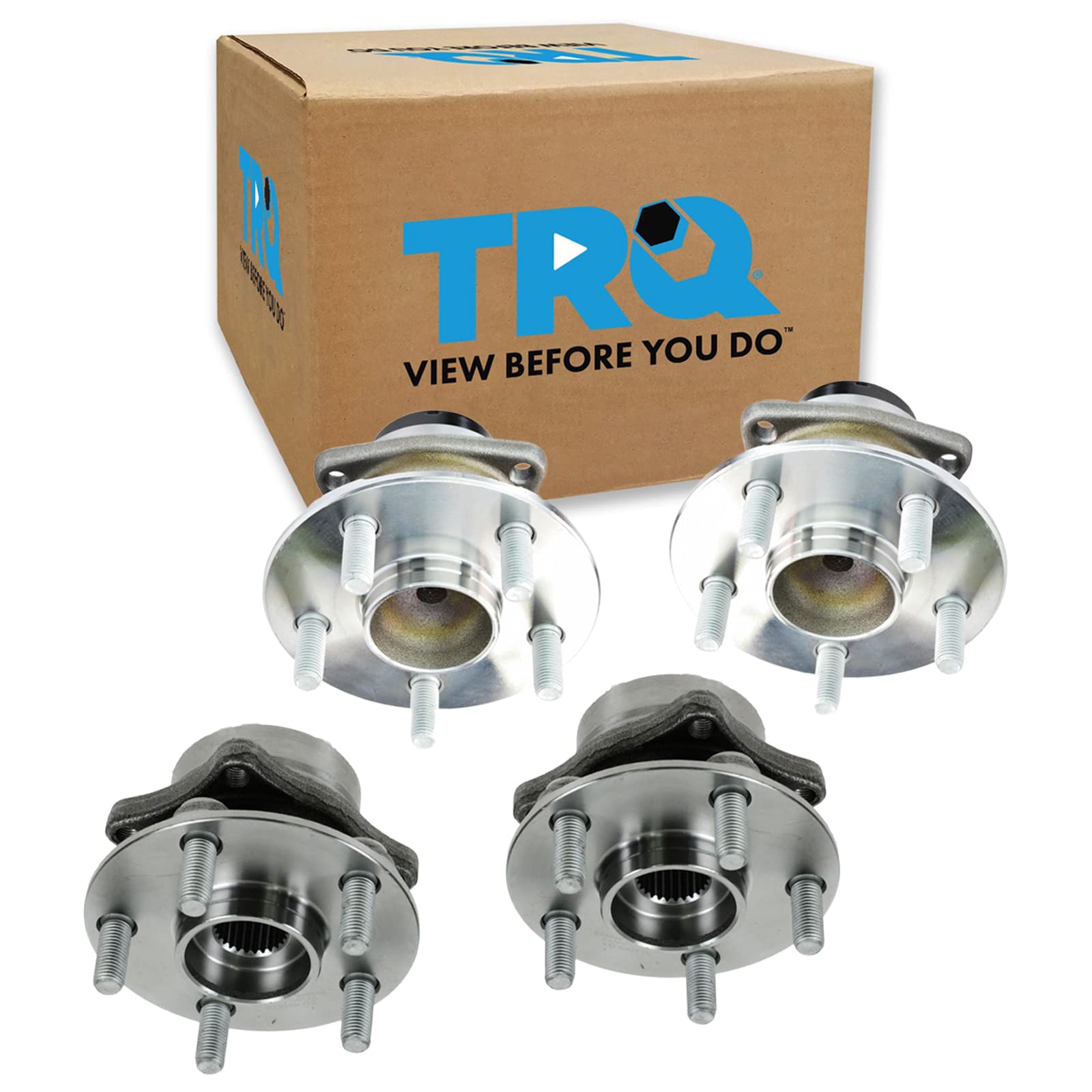 Trq Wheel Hub Bearings Assembly Set Compatible With 2004-2009 Toyota Prius
