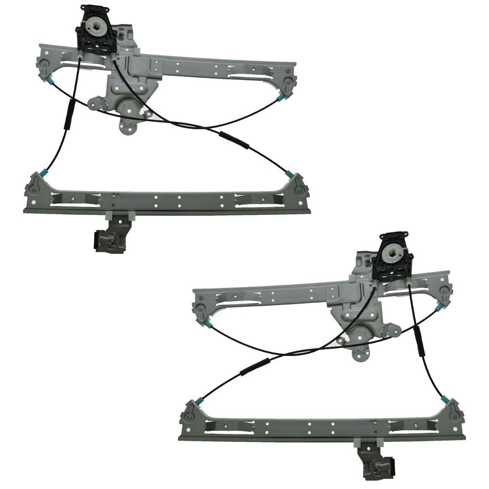 Trq Front Power Window Regulator Set Compatible With 04-07 Buick 02-09 Chevrolet Gmc 03-08 Isuzu 02-04 Oldsmobile 05-09 Saab