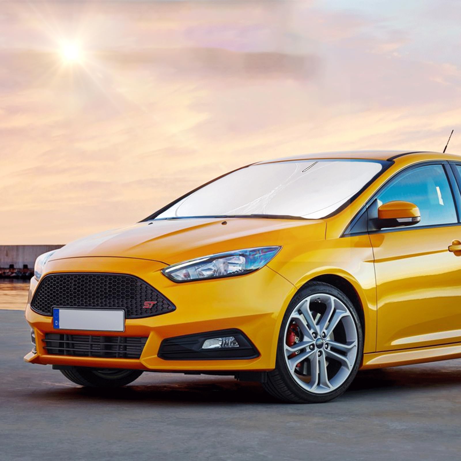 Sunshade For Focus Windshield Sun Shade Custom-Fit For 2012-2018 Ford Focus S, Rs, St, Se, Sel, Titanium, Electric Sedan Hatchba