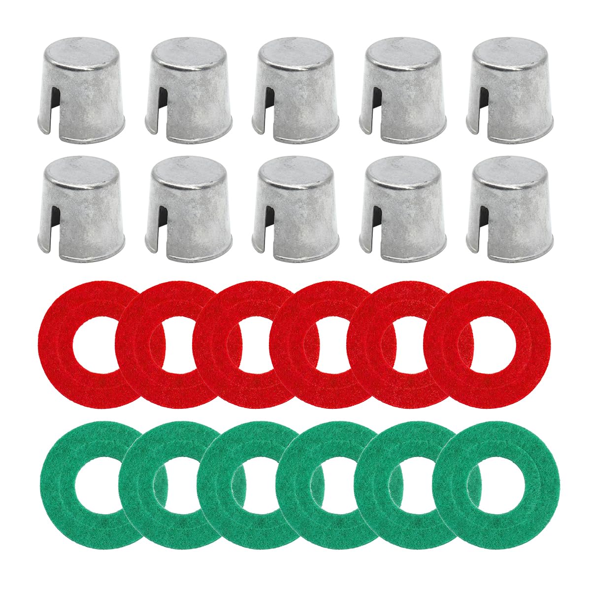 Besulen 10Pcs Car Battery Post Terminal Shims, Auto Lead Terminal Shim Caps With 12 Piece Washers For Top Post Battery Post Ends Repair, Universal For Vehicles, Suv, Truck, Rv, Boat