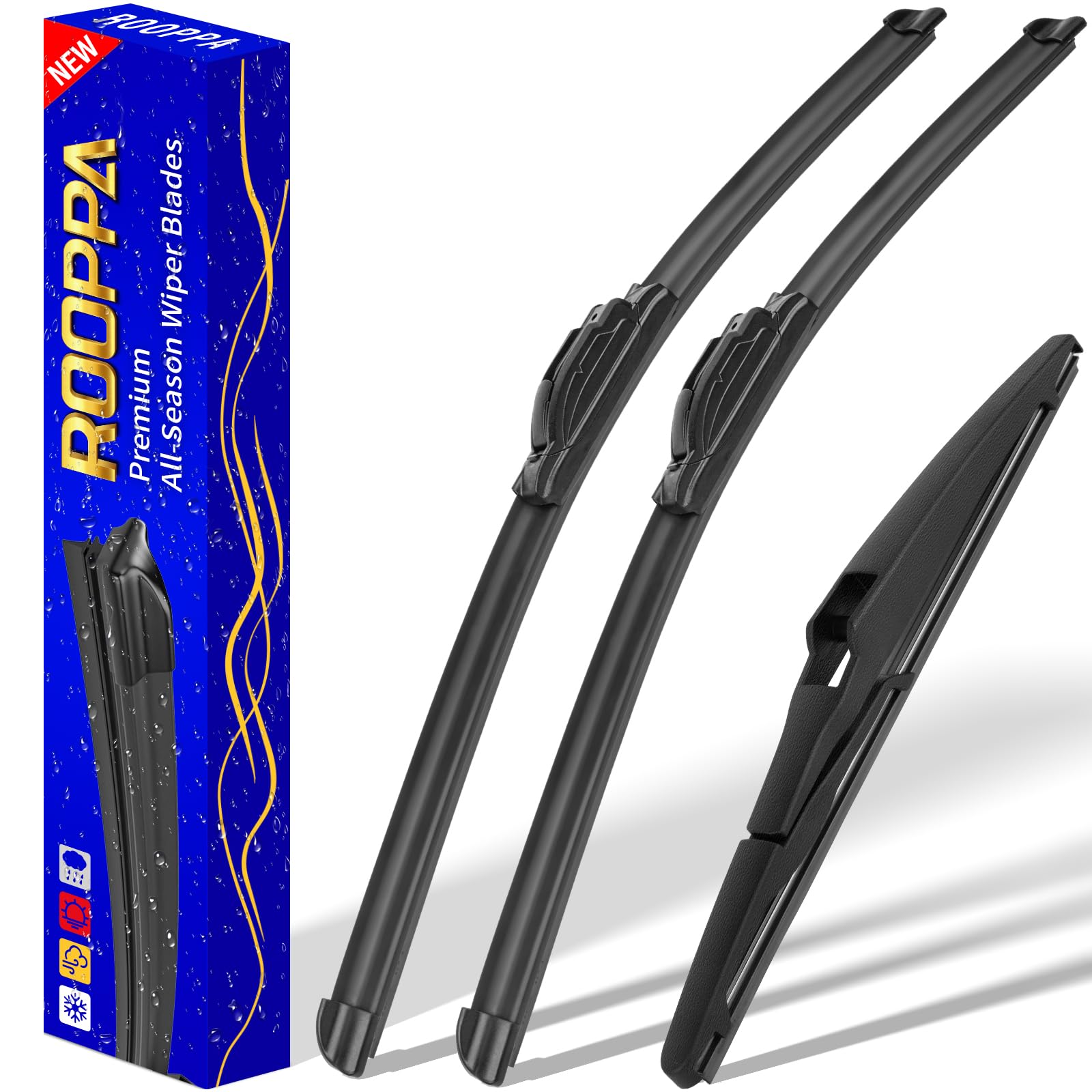 3 wipers Replacement for 2013-2018 Toyota RAV4, Windshield Wiper Blades Original Equipment Replacement - 26''/16''/10'' (Set of 