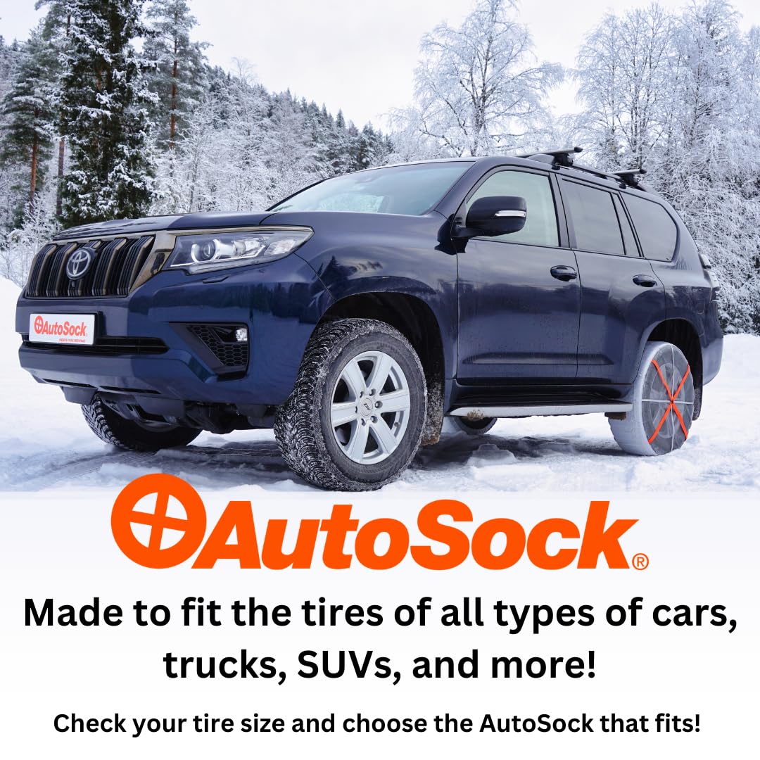 AUTOSOCK Snow Socks for Passenger Vehicles, HP697, Polyester, Pack of 2, White