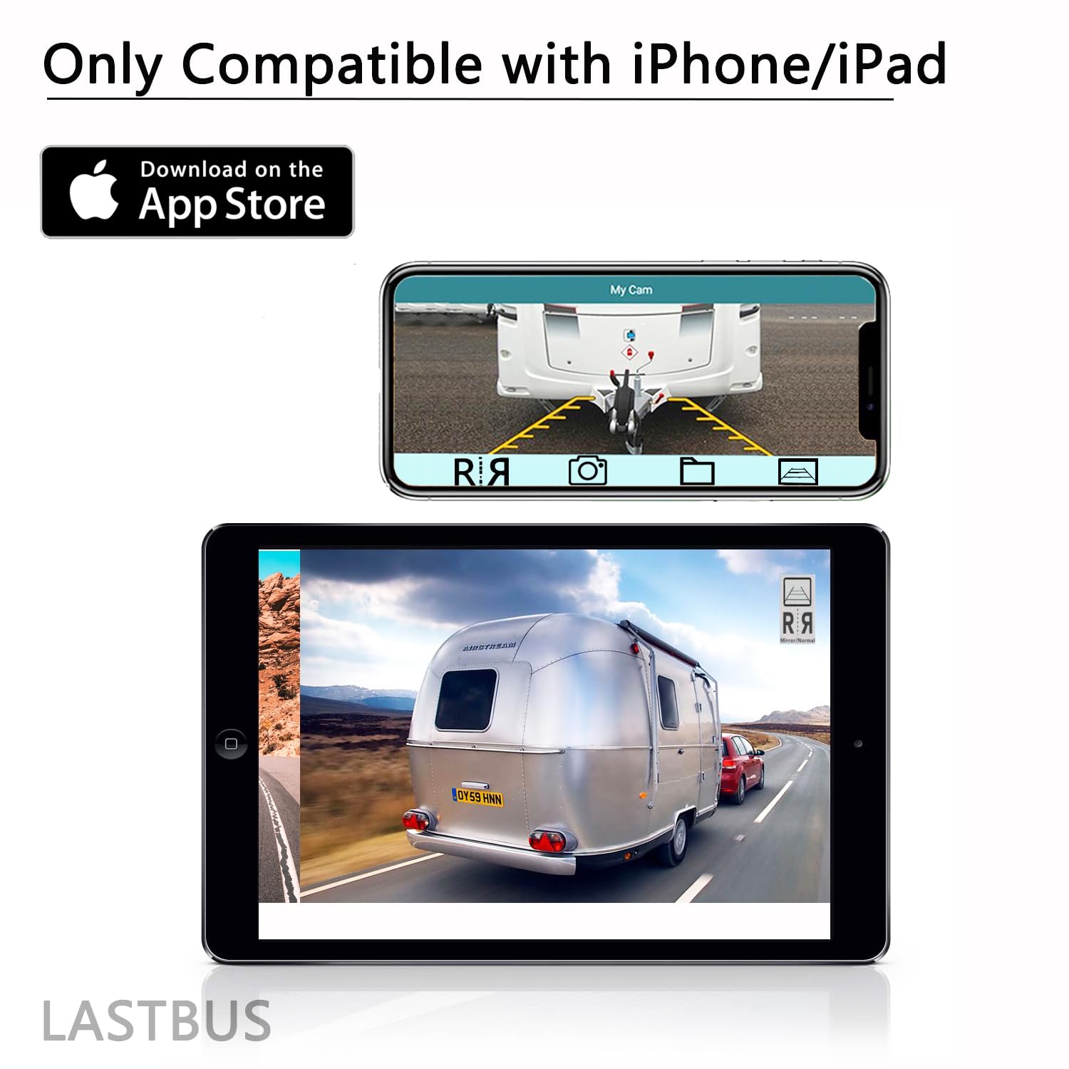 Magnetic Wireless Backup Camera - Lastbus Rechargeable Magnetic 2.4Ghz Wifi Backup Camera For Easy Hitching Gooseneck Horse Boat