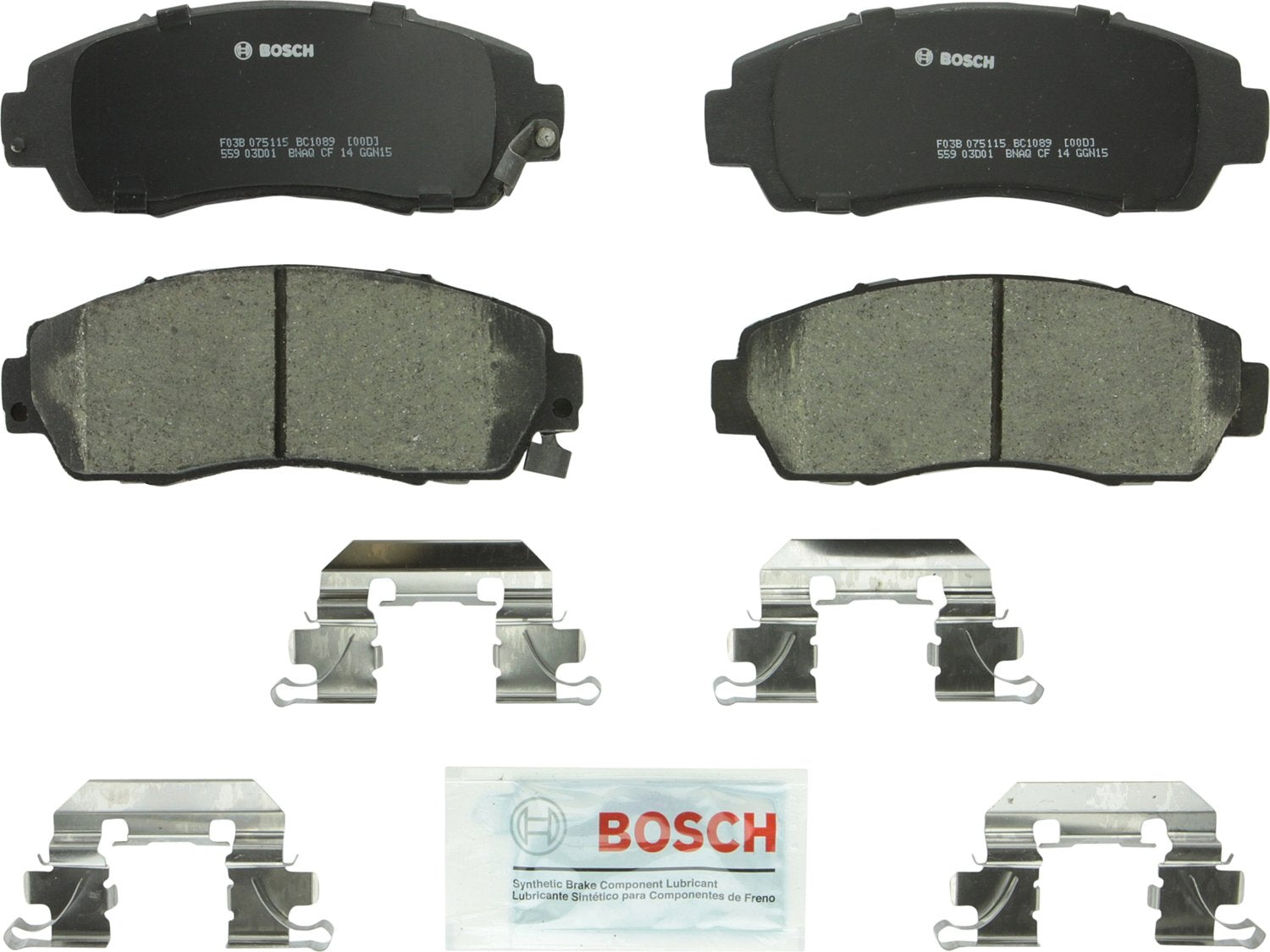 Bosch Bc1089 Quietcast Premium Ceramic Disc Brake Pad Set - Compatible With Select Acura Rdx; Honda Accord Crosstour, Crosstour,