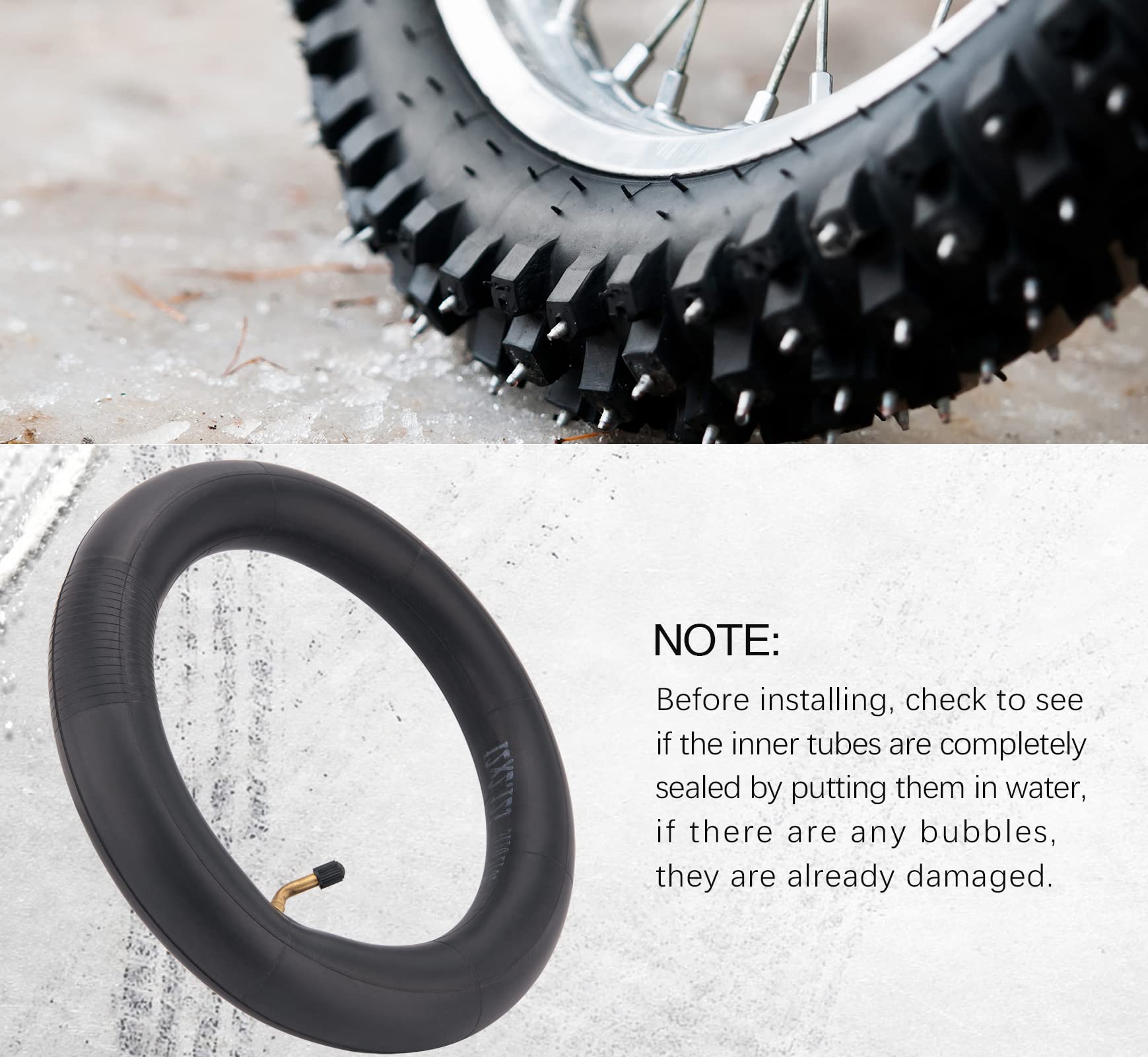 12 1/2 X 2 1/4 Tube Inner Tube 12.5 X 2.25 Tire 2 Pack For Pocket Bikes, Gas Scooters, Electric Scooters, Mini Bikes, Mobility S