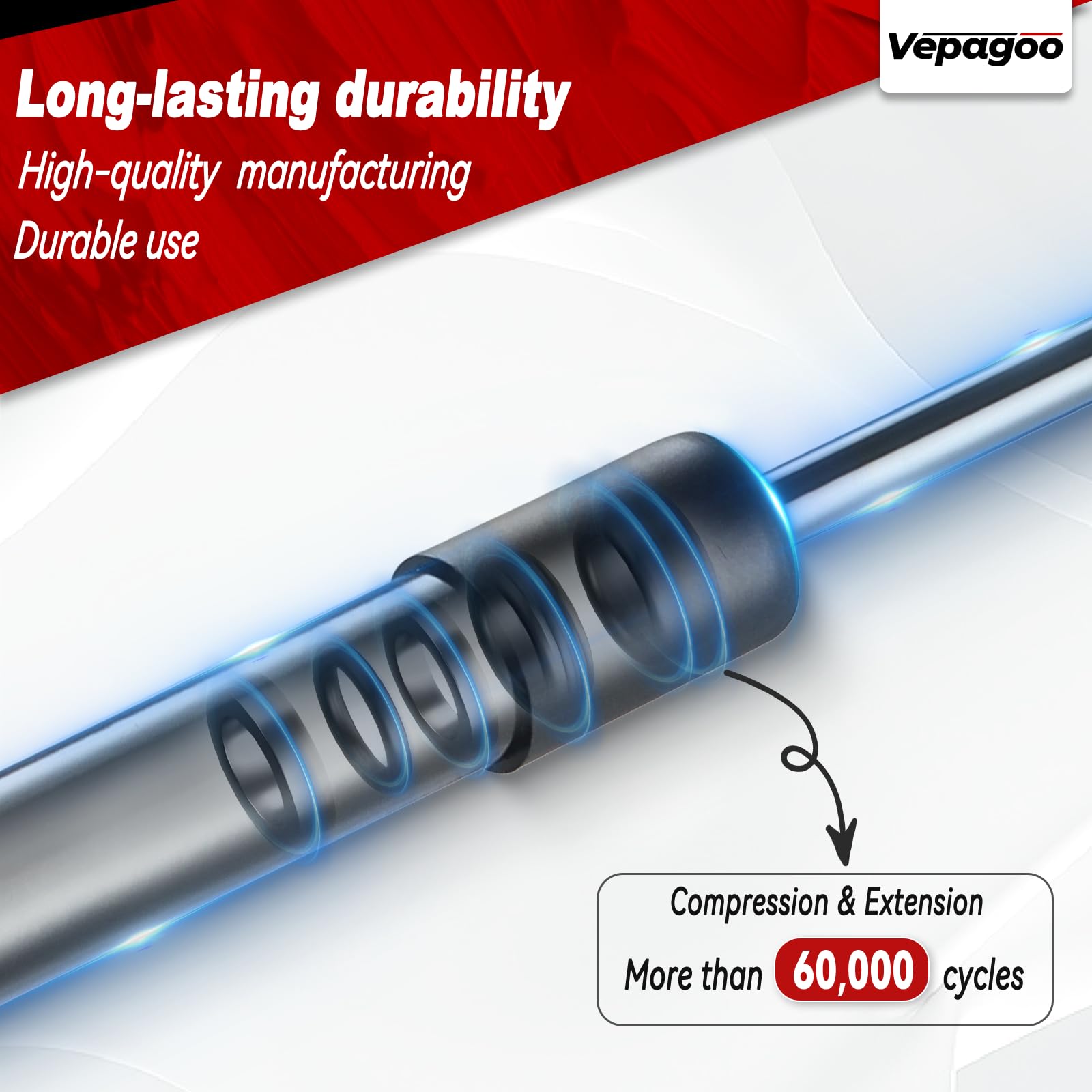 Vepagoo 4535 Rear Hatch Liftgate Gas Strut Compatible With 2001-2007 Dodge Grand Caravan/Chrysler Town & Country/Dodge Caravan/C
