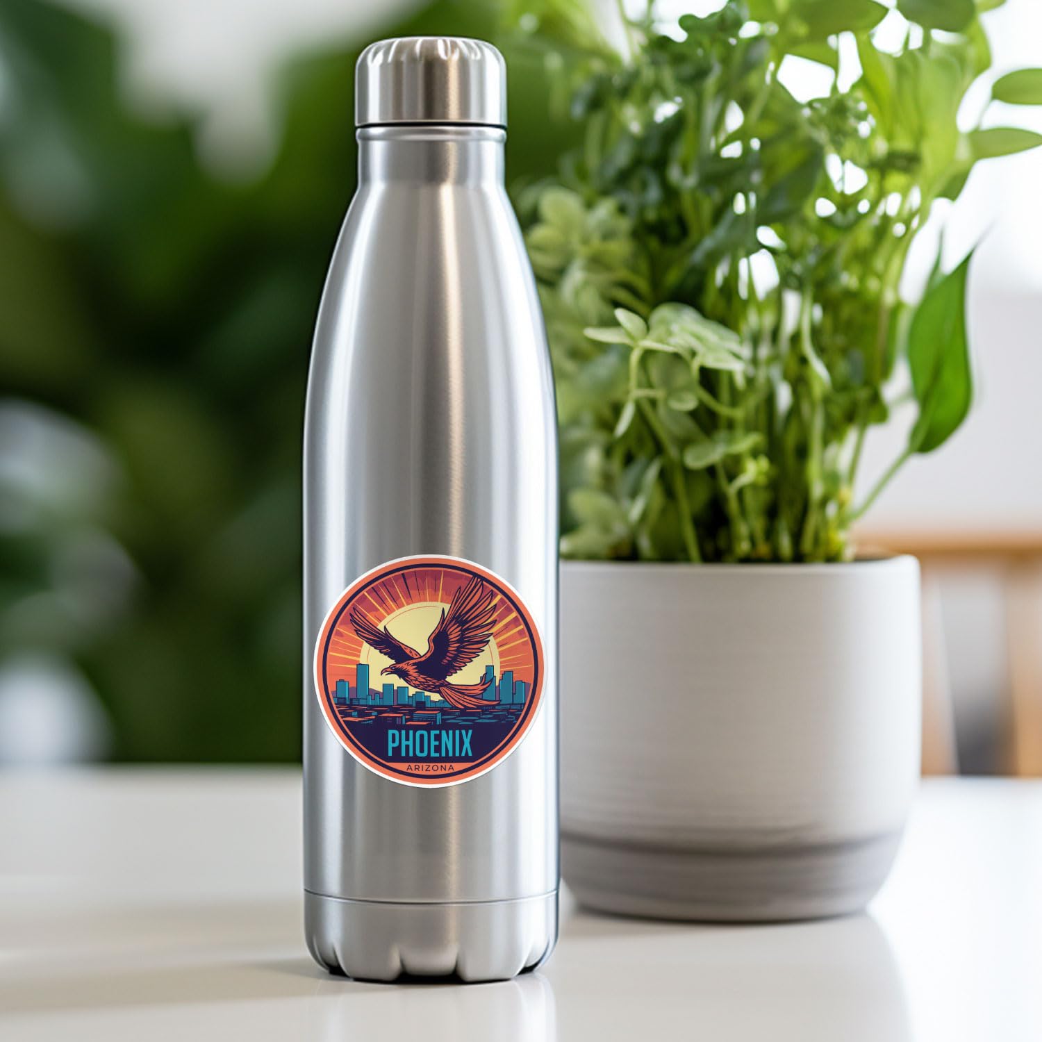 Phoenix City Sticker - Waterproof Vinyl Decal for Car Bumper, Laptop, Water Bottle, Wall, and Window, Size - 5'' Longer Side