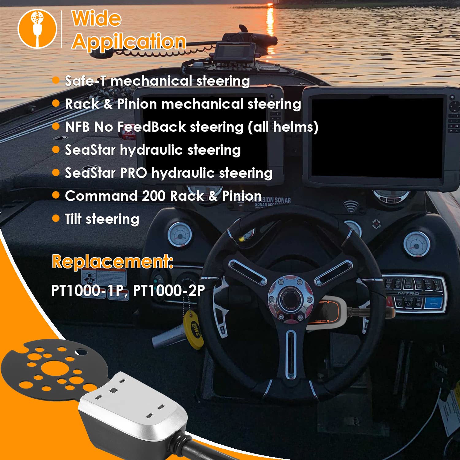 Yoursme Bezel Control Switch, Blinker Trim Control System Single Function - Engine Trim/Jack Plate Fit for Seastar Hydraulic, Ca