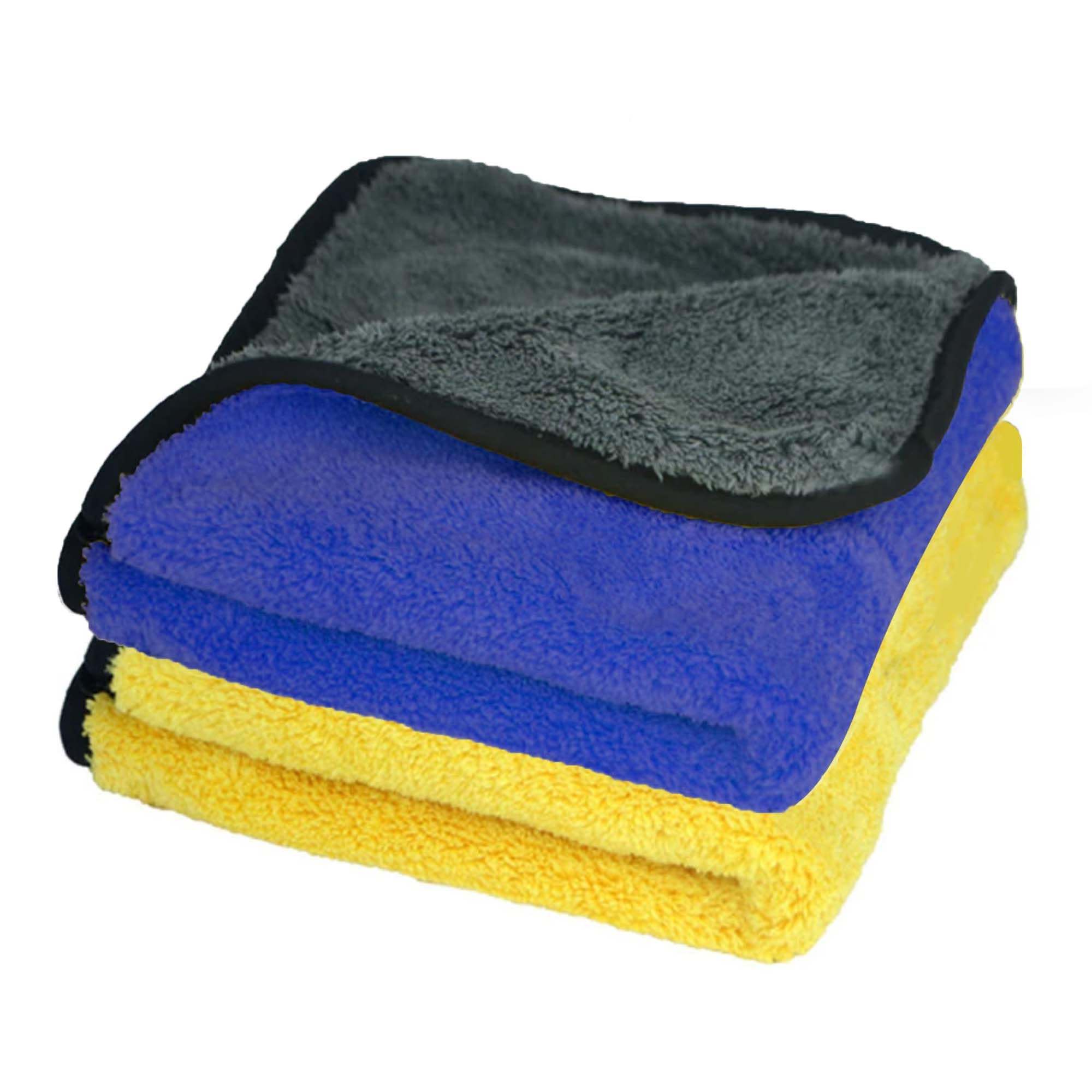 Autofy 500GSM  40cm x 60cm  [Pack of 2]  Microfiber Cloth Double Sided Microfiber Cloth for Car Lint Free Super Soft Plush Ca