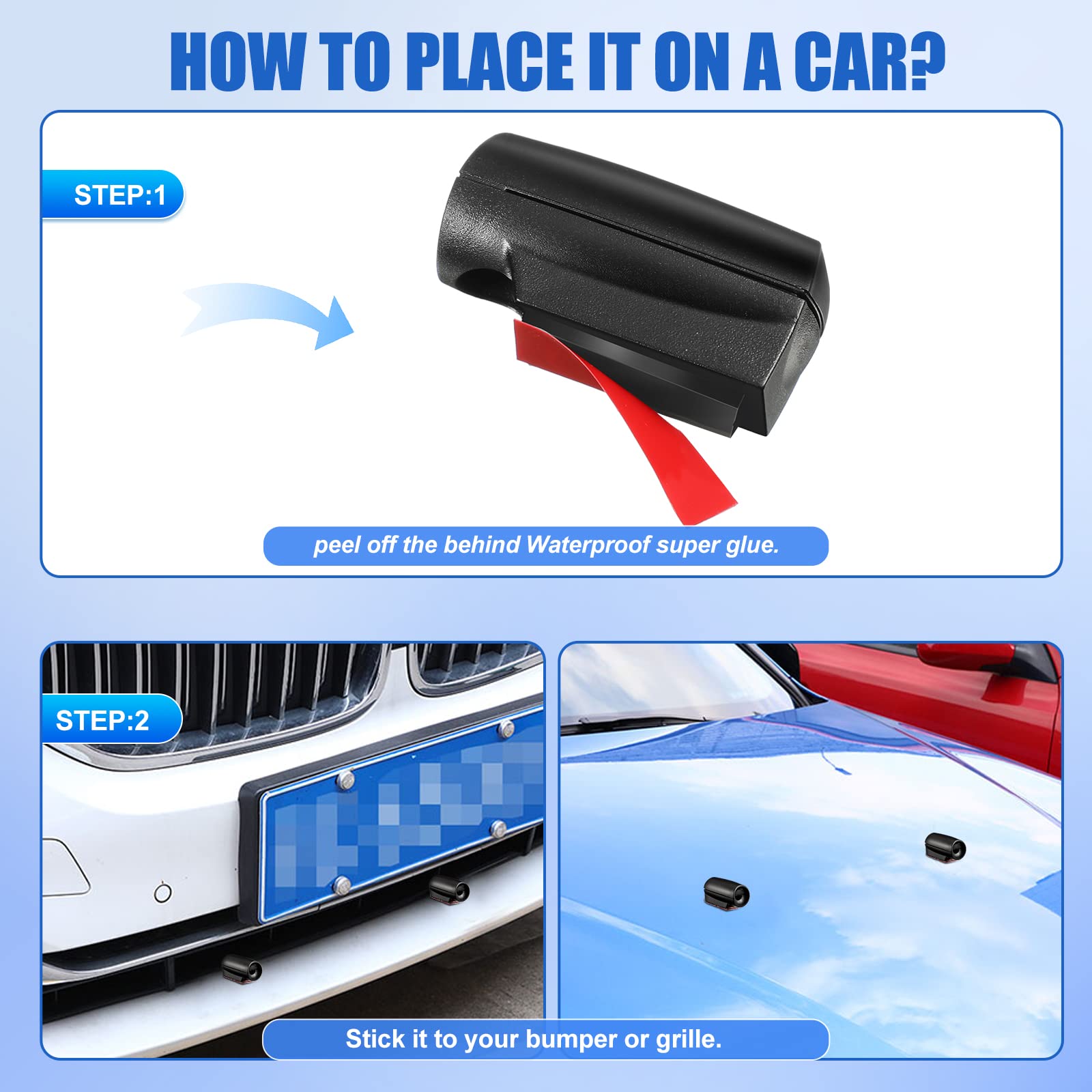 Frienda 10 Pieces Deer Whistle Save A Deer Whistles Avoids Collisions, Deer Whistles For Car Deer Warning Devices Animal Alert For Cars And Motorcycles (Black, Retro Style)