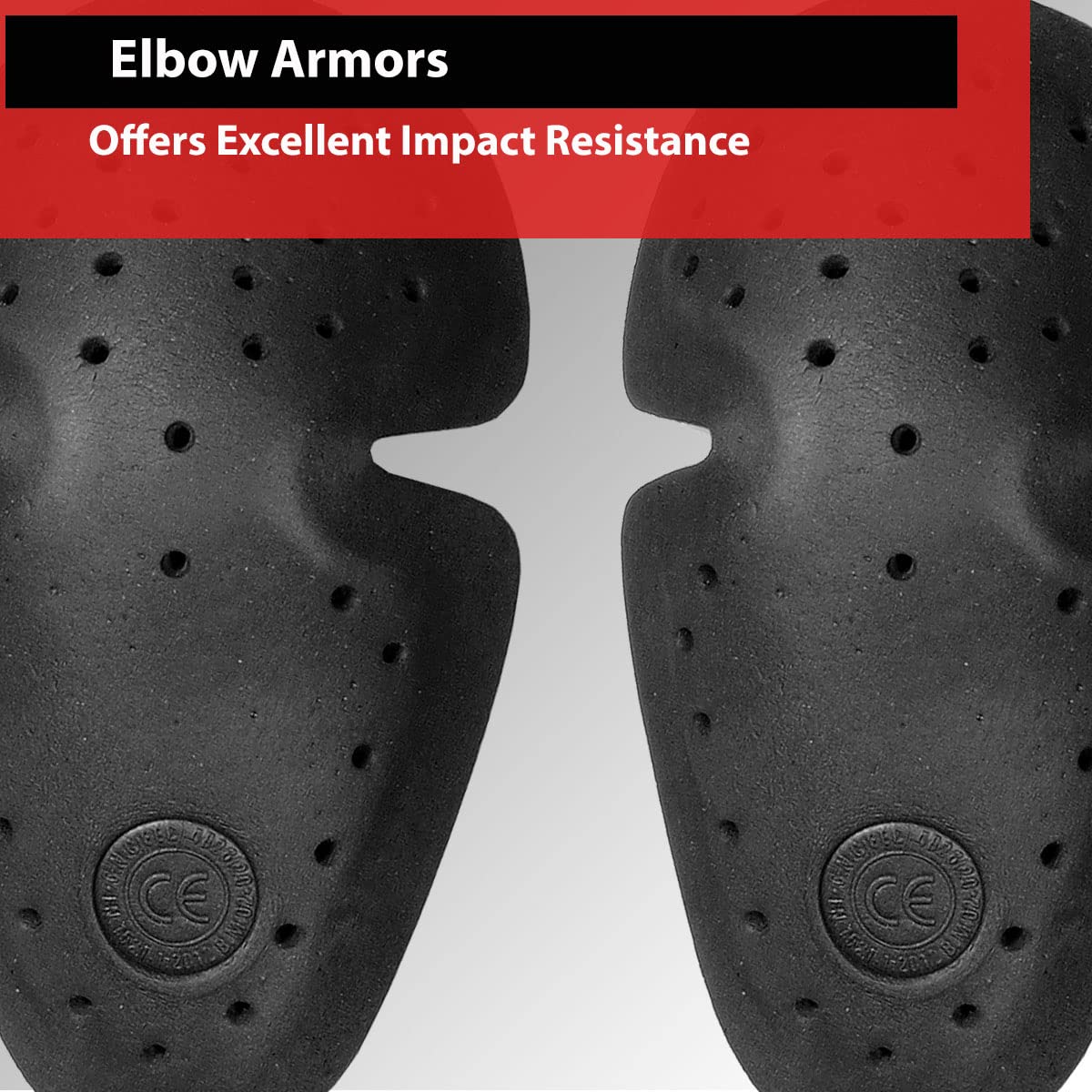 5-Pc Triple Density Ce Removable Armor | Motorcycle Street Biker Jackets Vests | 5Pc Universal Size