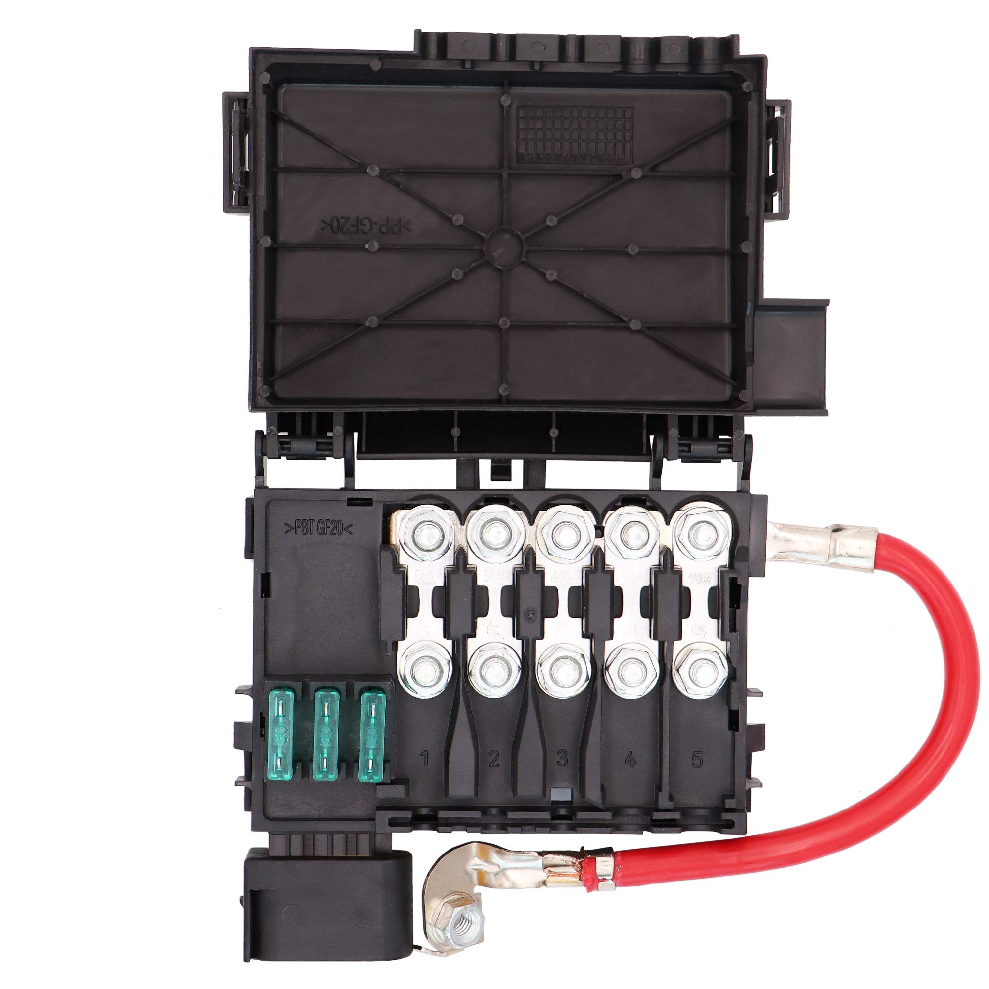 Battery Fuse Box Terminal 1J0937550 Compatible With 99-04 Vw Beetle Jetta Bora Golf Mk4 With Wiring Harness Pigtail Connector