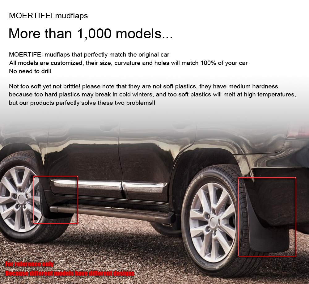 Moertifei Car Mudguard Fender Mud Flaps Splash Guards Compatible With Hyundai Accent 2018 2019 2020 2021 2022