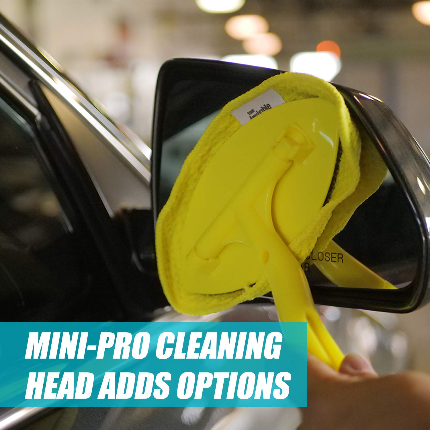 Invisible Glass 95182 Wet-Dry Pro Mini Replacement Quick Change Waffle Weave Microfiber Bonnets For Glass Cleaning, Mini, Pack O