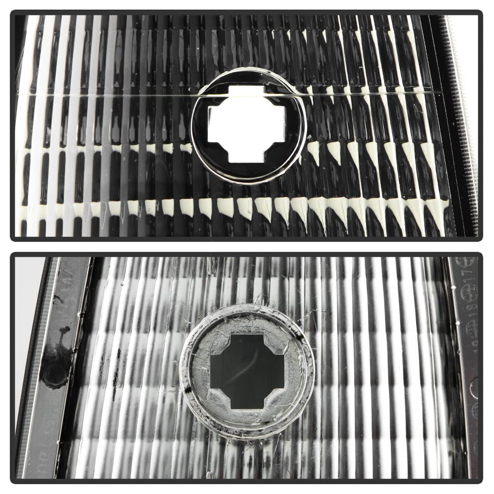 Acanii - For Smoke 1992-1996 Bronco F150 F250 F350 Headlights Bumper Corner Lights Driver + Passenger Side