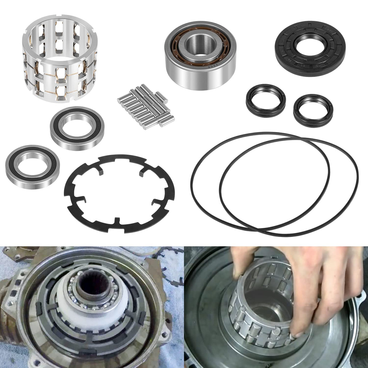 Yoursme Front Differential Rebuild Kit For Polaris Rzr 570/800/900 2011-2017: Aluminum Roll Cage, Steel Rollers, Bearing & Seal Kit