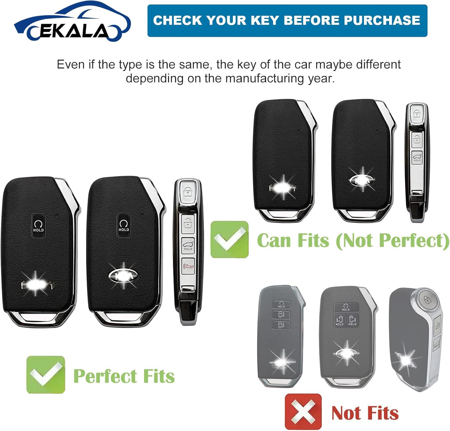 Ekala For Kia Key Fob Cover 5 Buttons Soft Tpu Full Covers Protection Keys Shells Keychains Fit For Kia Cerato Ceed Forte Niro S