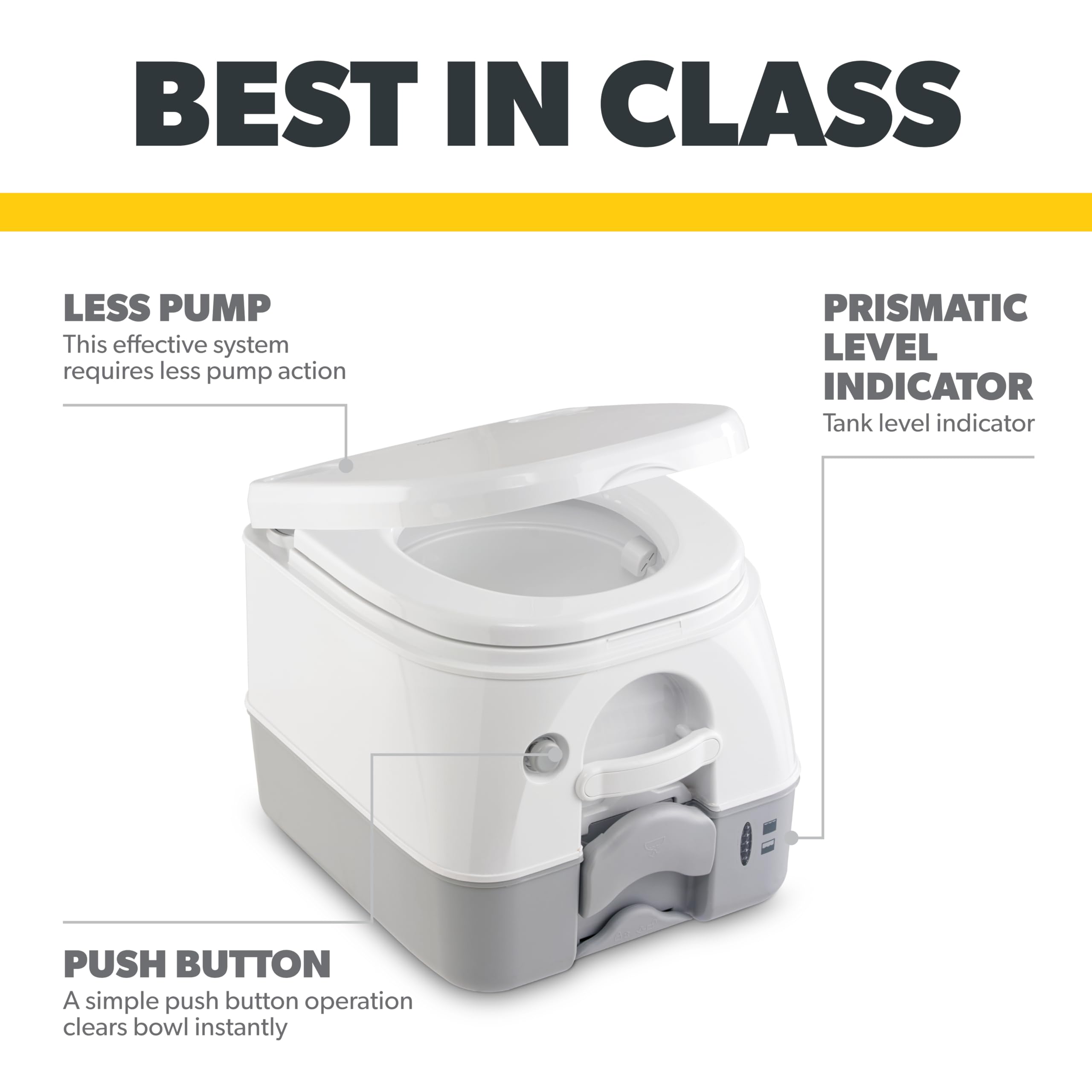 Dometic 301097606 Portable Toilet 5.0 Gallon, Gray