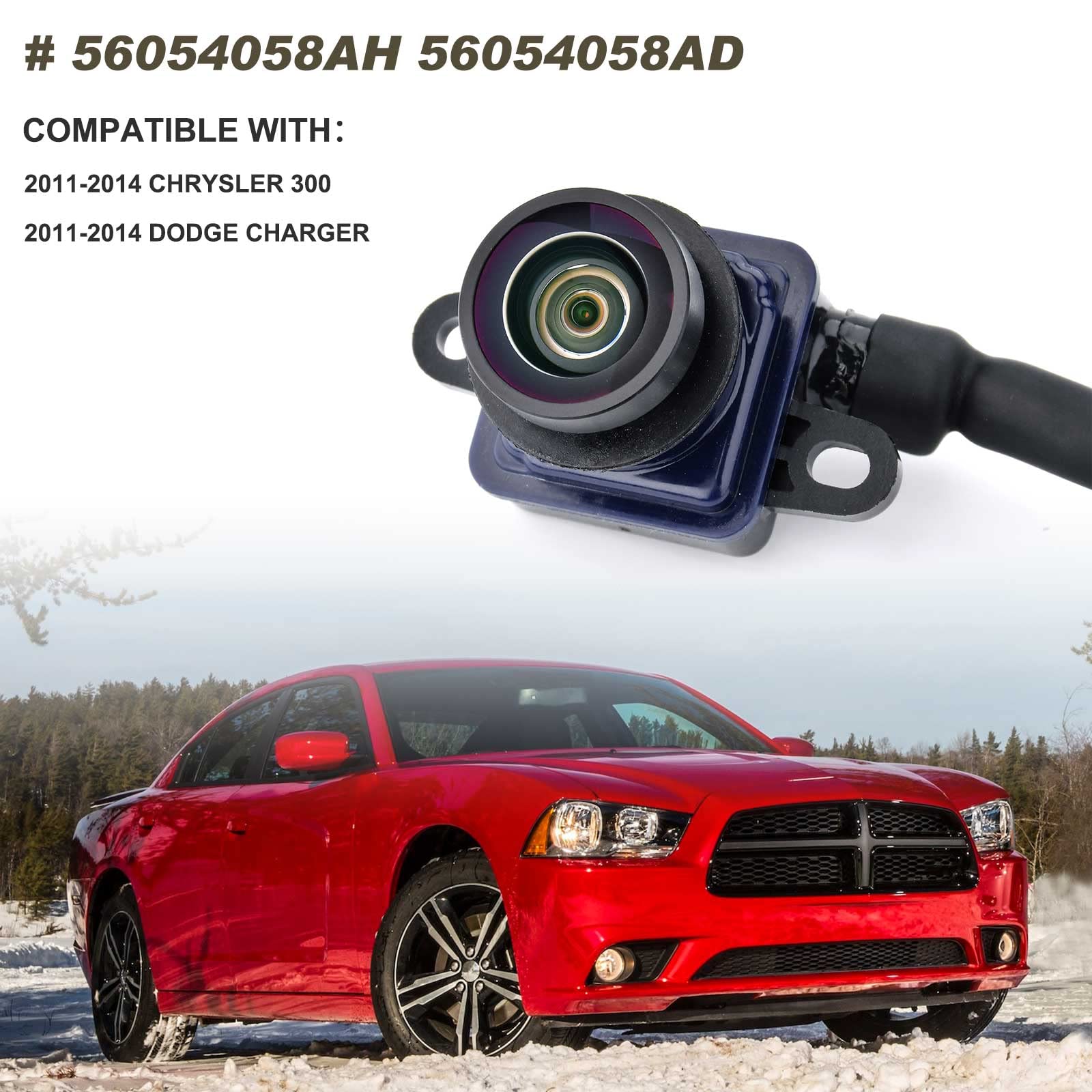 Rear View Backup Camera Compatible With Chrysler 300 Dodge Charger 2011 2012 2013 2014 Park Assist Camera Replaces# 56054058Ah 5