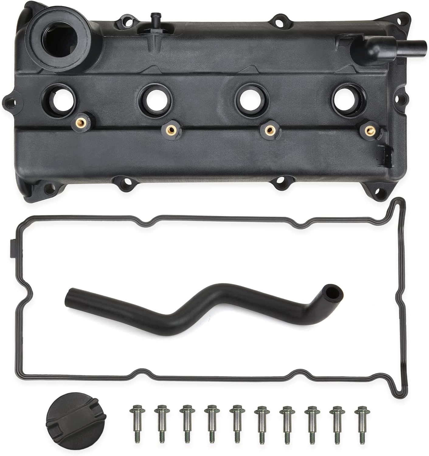 Mitzone Engine Valve Cover Kit Gaskets, Spark Plug Tube Seals Set, Oil Filler Cap, Pcv Valve, Bolts Compatible With 2002-2006 Ni
