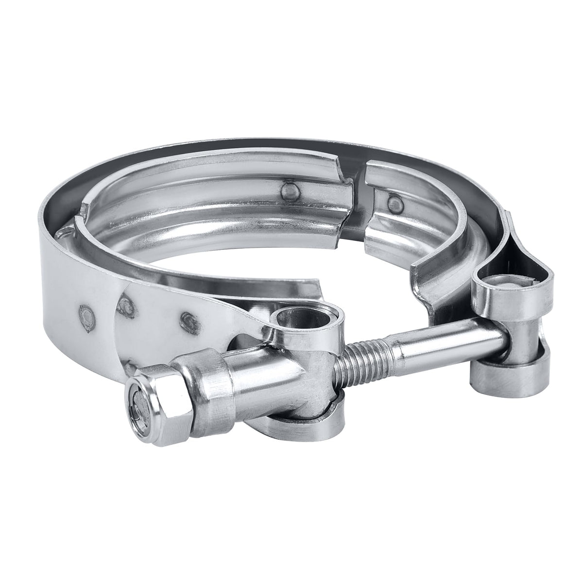Evil Energy 3.0 Inch V Band Clamp For Flange Kit Stainless Steel 2Pcs (No Flanges)