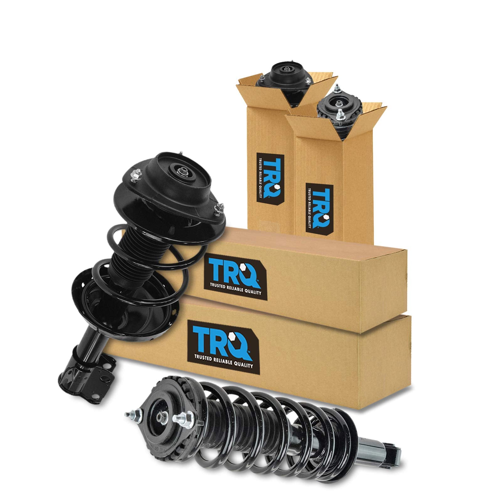 Trq Front And Rear Strut & Coil Spring Assembly Set Driver & Passenger Sides Compatible With 05-09 Subaru Legacy