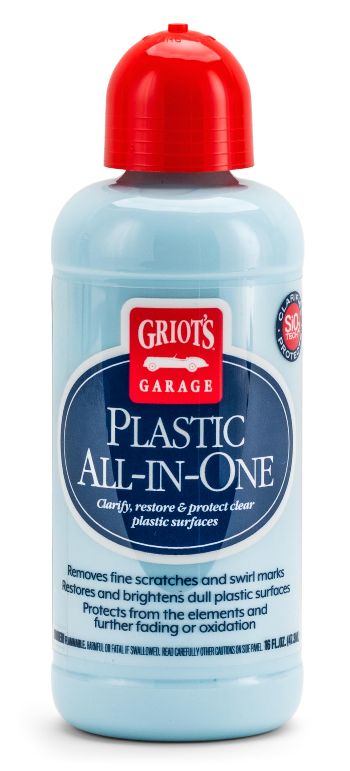 Griot'S Garage 10872 Plastic All-In-One 16Oz - Polish, Restore, & Protect Clear Or Glossy Plastics - Perfect For Vehicle Lights,