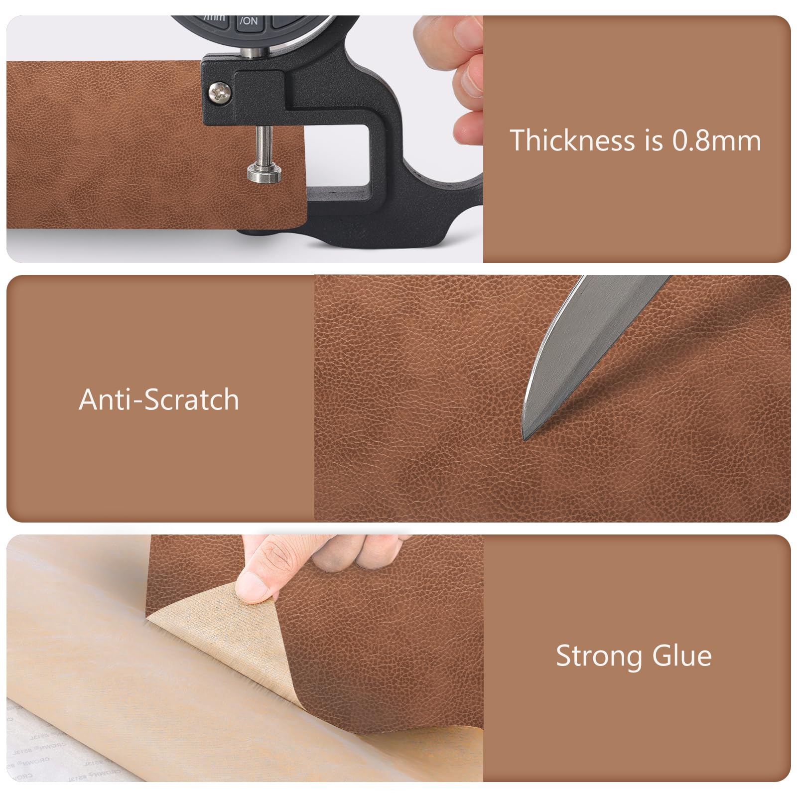 Leather Repair Patch Self Adhesive, 16X31.5 Inch Leather Repair Kit For Furniture, Leather Repair Tape For Car Seat, Sofa, Couch