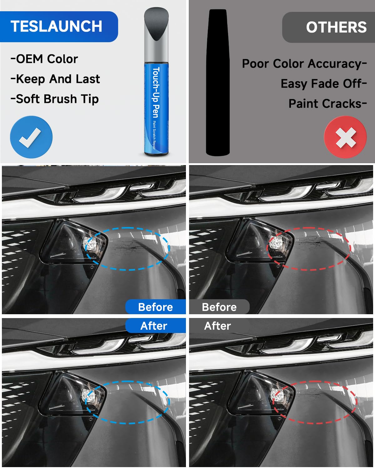 RSACET 42A Meteor Gray Pearl Touch Up Paint Compatible with Mazda Exact Match Touch Up Paint Car Scratch Repair