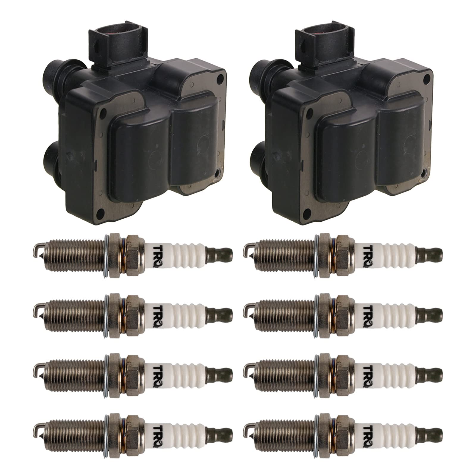 Trq Ignition Kit Ignition Coil Spark Plugs Compatible With 92-01 Ford 91-97 Lincoln Mercury